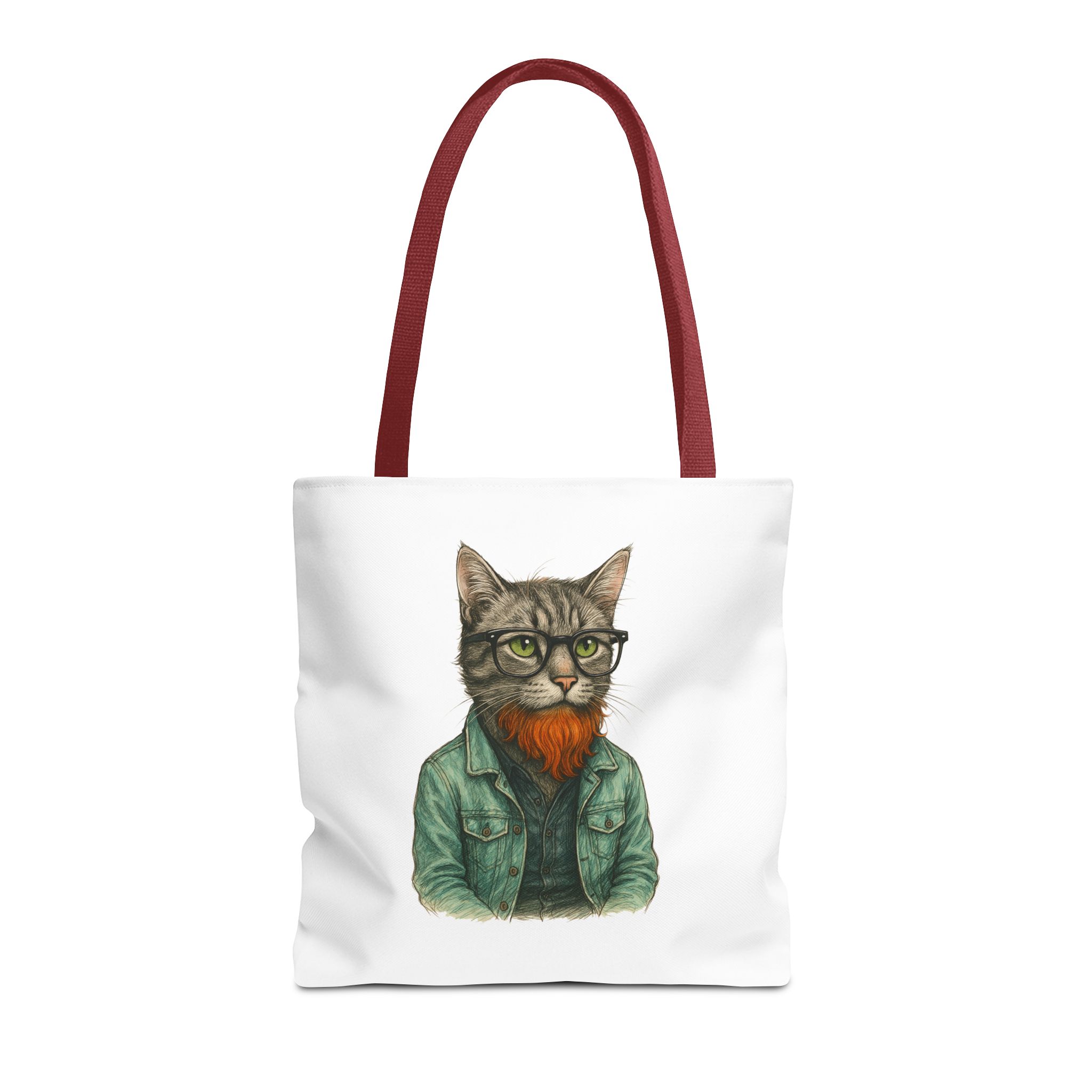 Hipster Cat tote bag – Kitty Tote bag – Boho Cat purse hipster print - Image 9