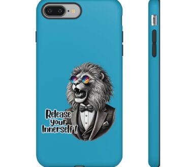 Lion Phone Case with Colorful Glasses