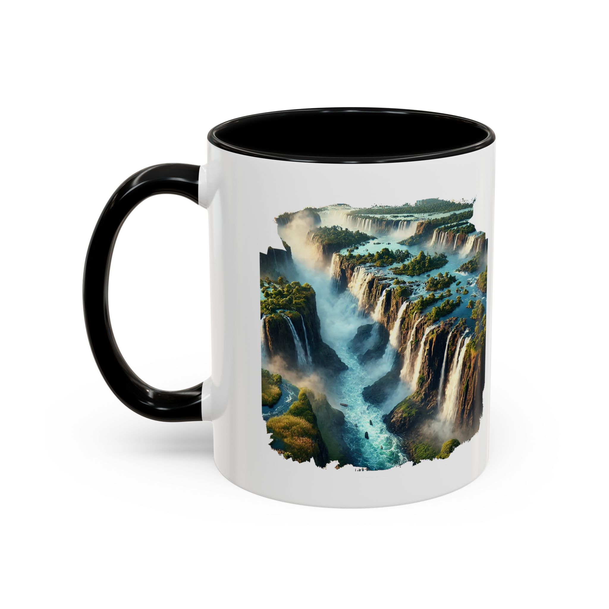 Tea mug Landscape Brazil office mug nature Iguazu & igacu print boho gift coffee accessory unique cup vintage