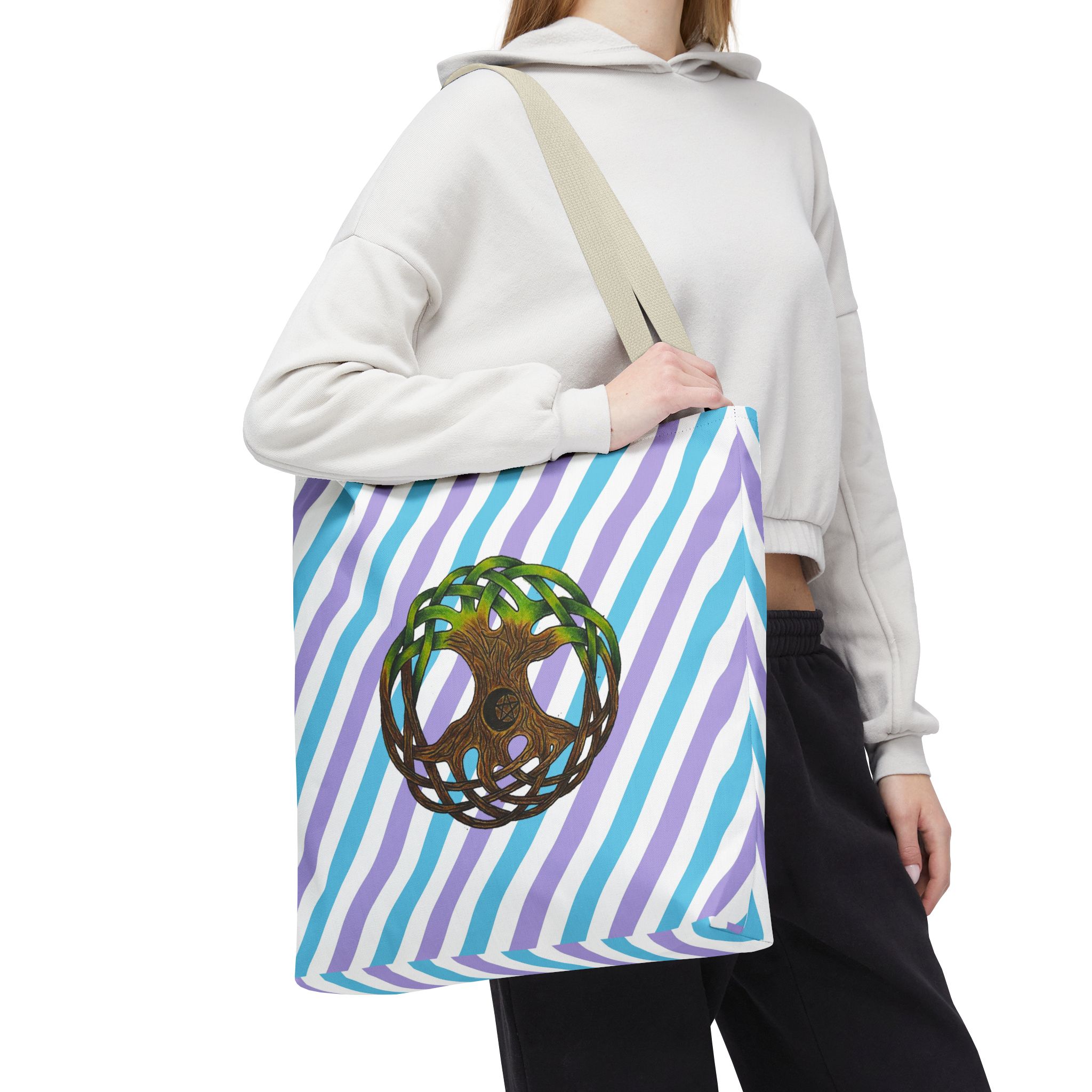 Canvas tote bag Dive into Dream Worlds Surrealist Tree Art shoulder bag with Unique Artist cute tote bag - Image 24