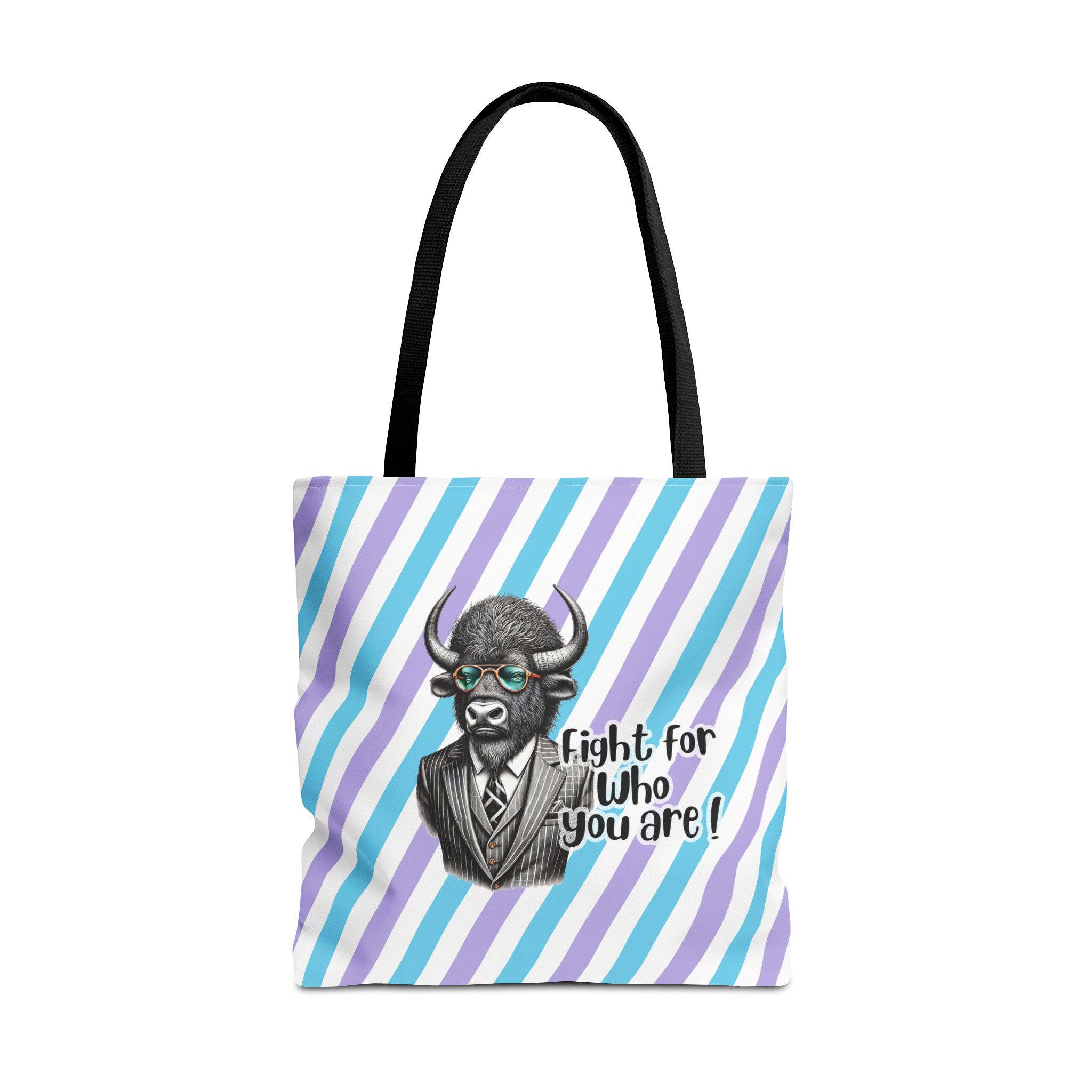 Canvas tote bag Vintage bag Motivational funny tote bag Bison design cute tote bag for self confidence shoulder bag – Image 5