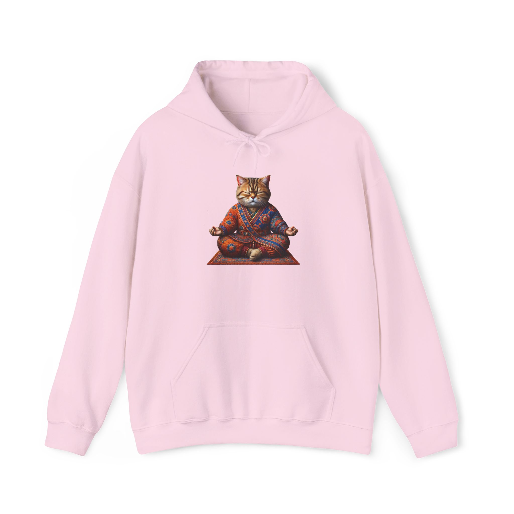 Cat Meditation Hoodie – Boho Cat Hoodie – Kitty Yoga Hoodie spiritual print - Image 28