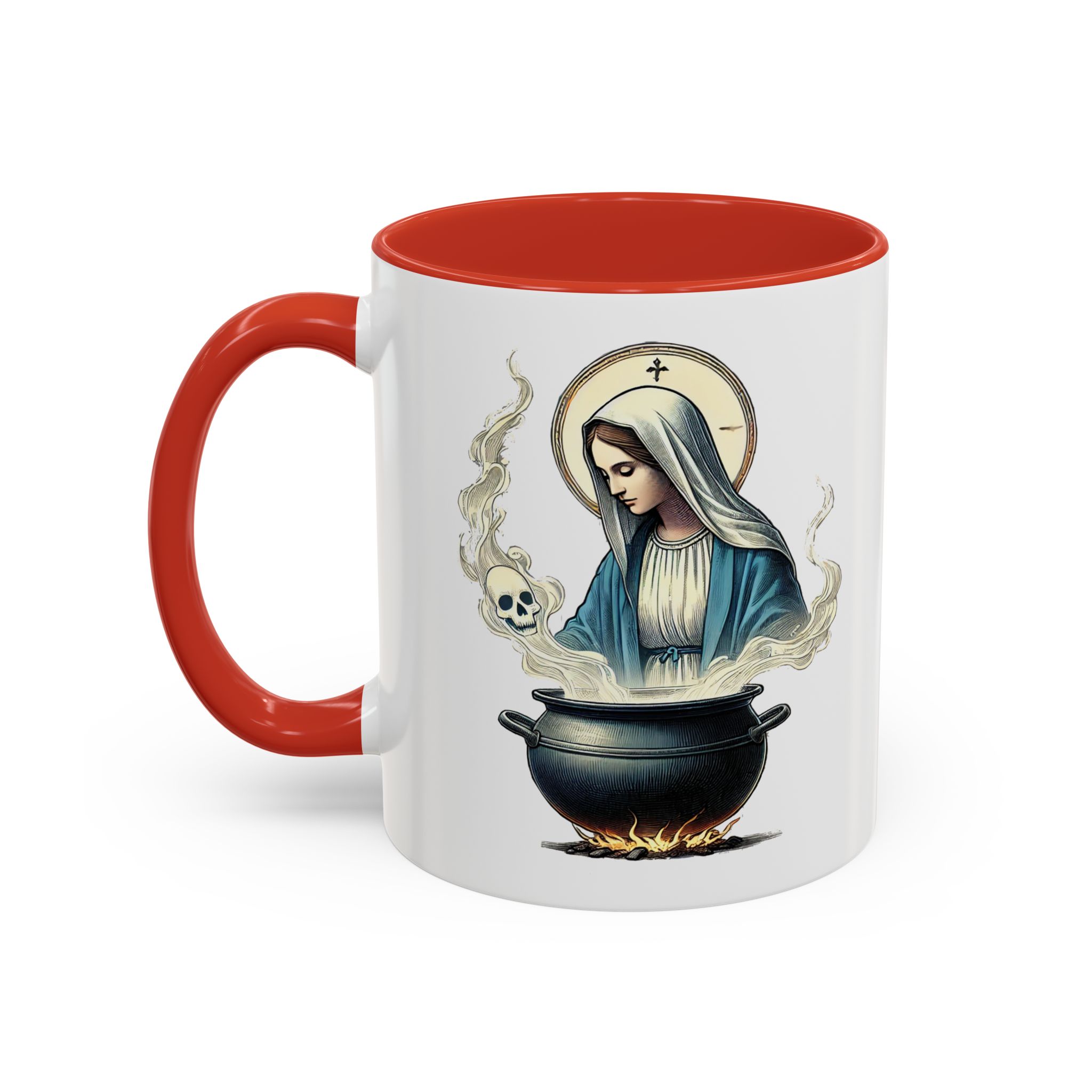 Coffee Mug funny virgin mary design sarcastic mug boho gift for her unique cup tea accessory cool design religious joke - Image 18