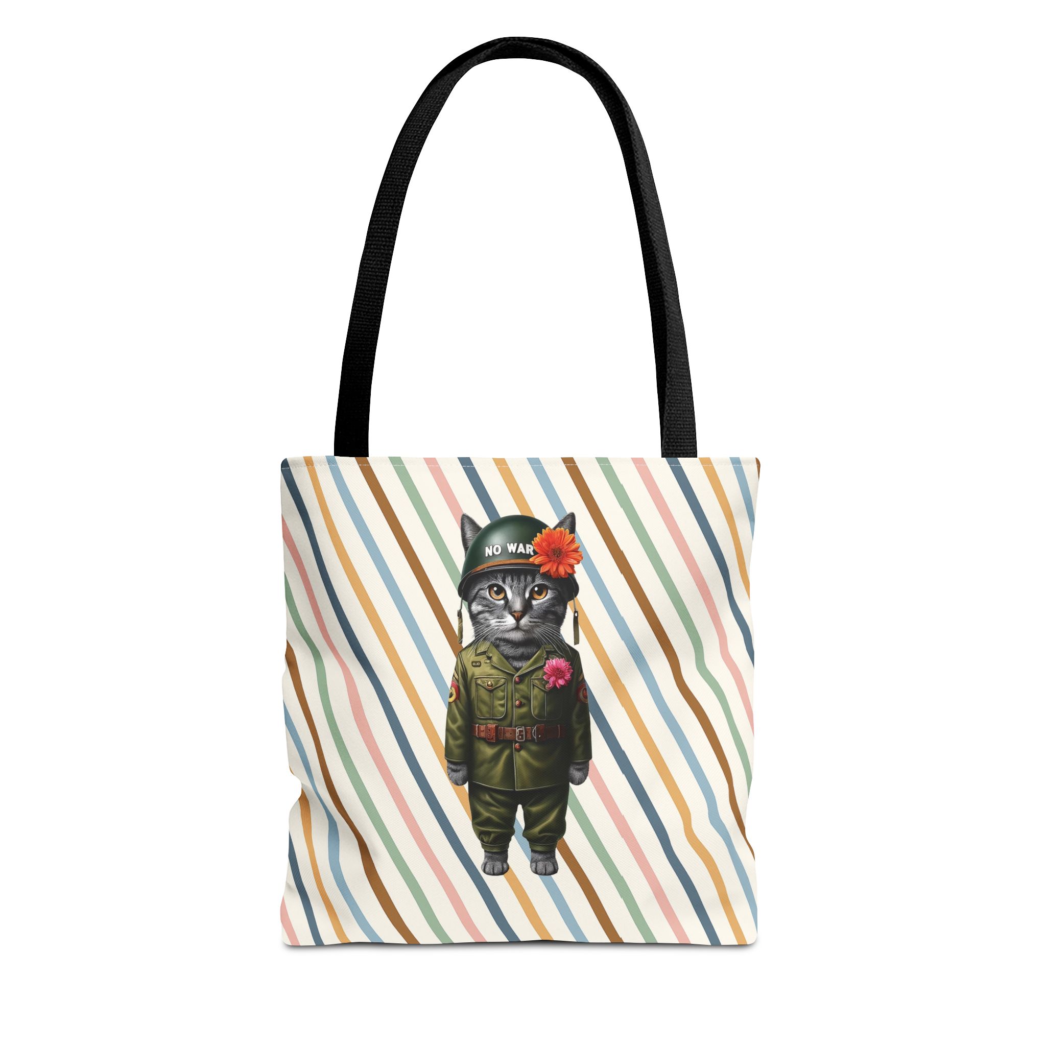 Funny Tote bag Cat Shoulder bag peace & love for peace pet lovers cute tote bag