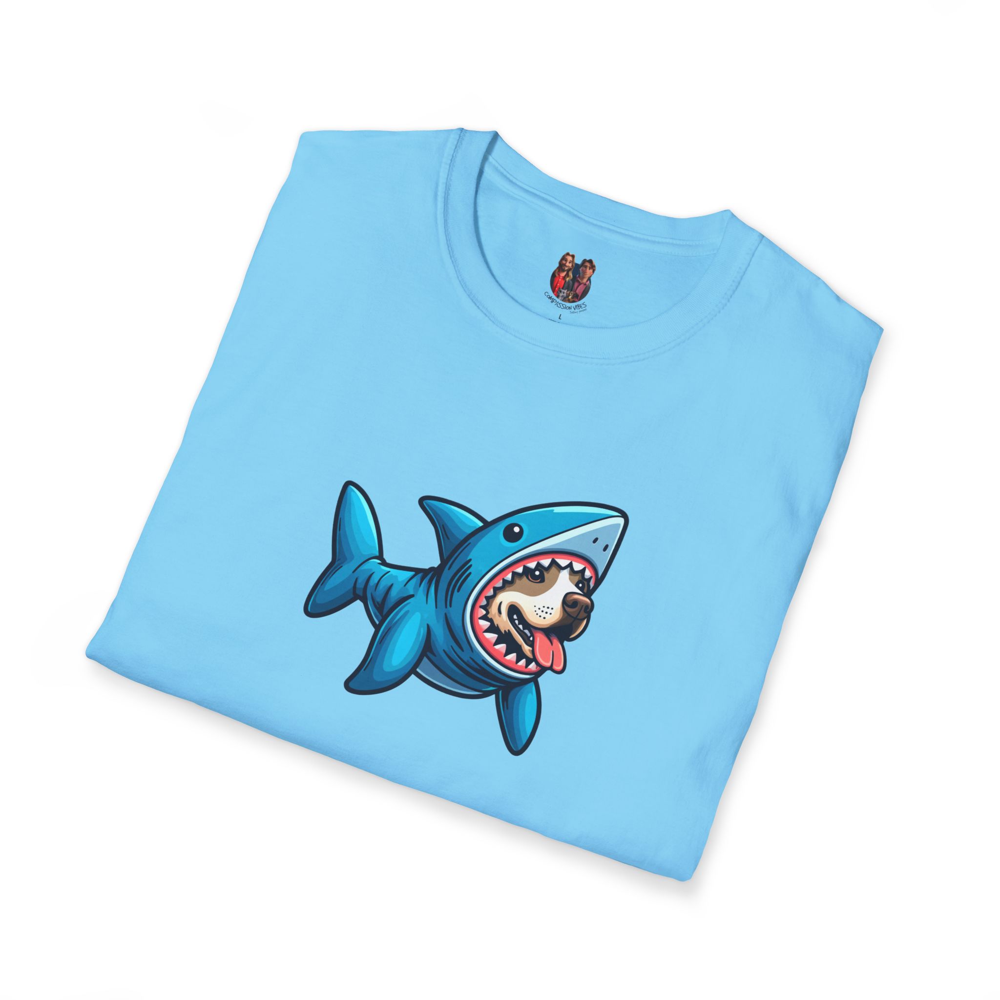 Funny tshirt shark graphic tee Dog Shark costume comfy shirt unisex puppy print pet lover dog apparel cool outfit - Image 19