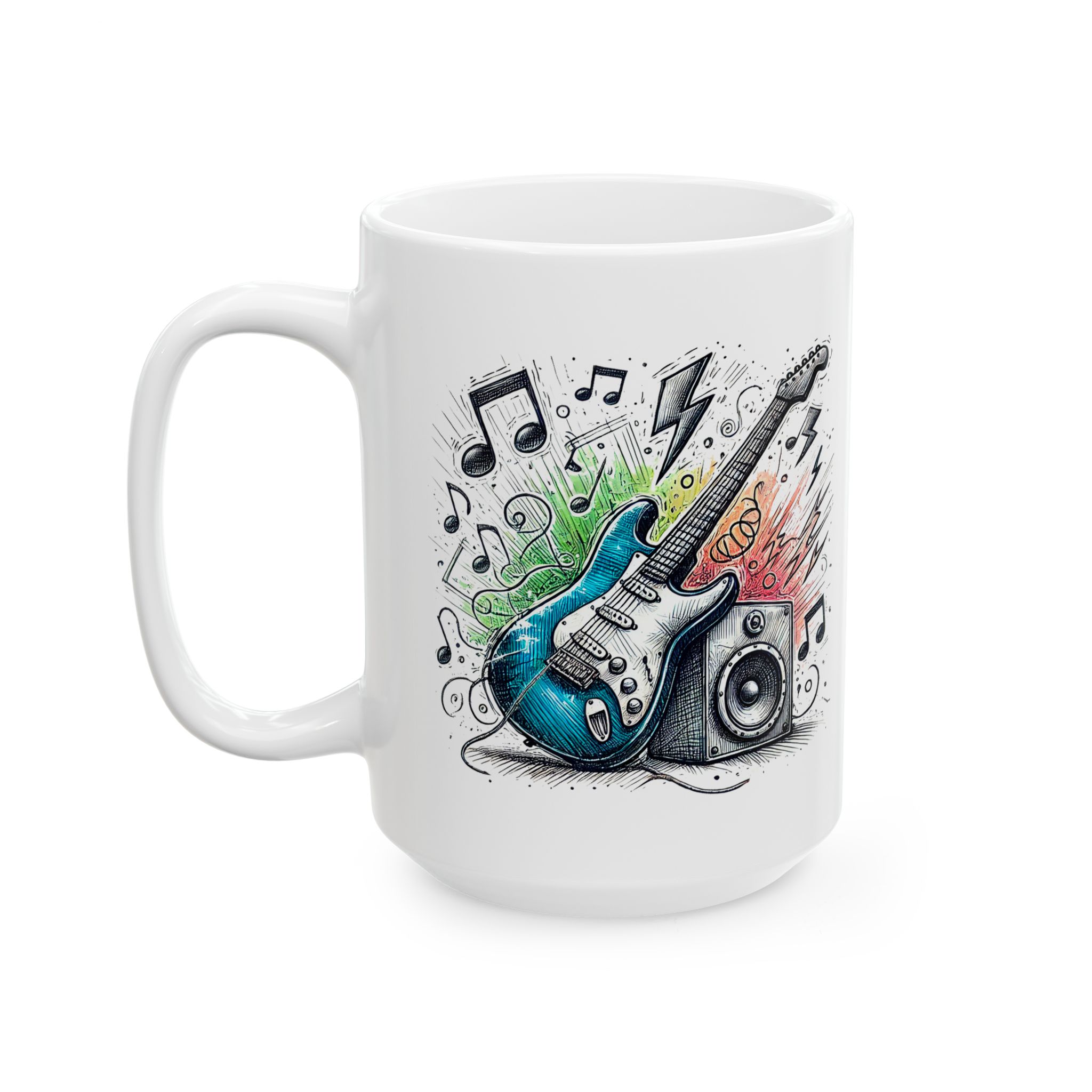 Rock Mug – Music Coffee Mug – Guitar Cup music print - Image 5