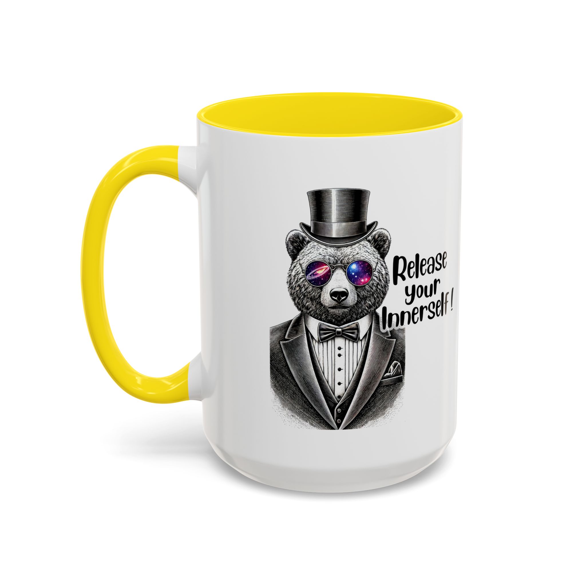 Funny mug boho motivational gift for her cute cup tea lover cool funny mug office accessory self confidence design bear - Image 62