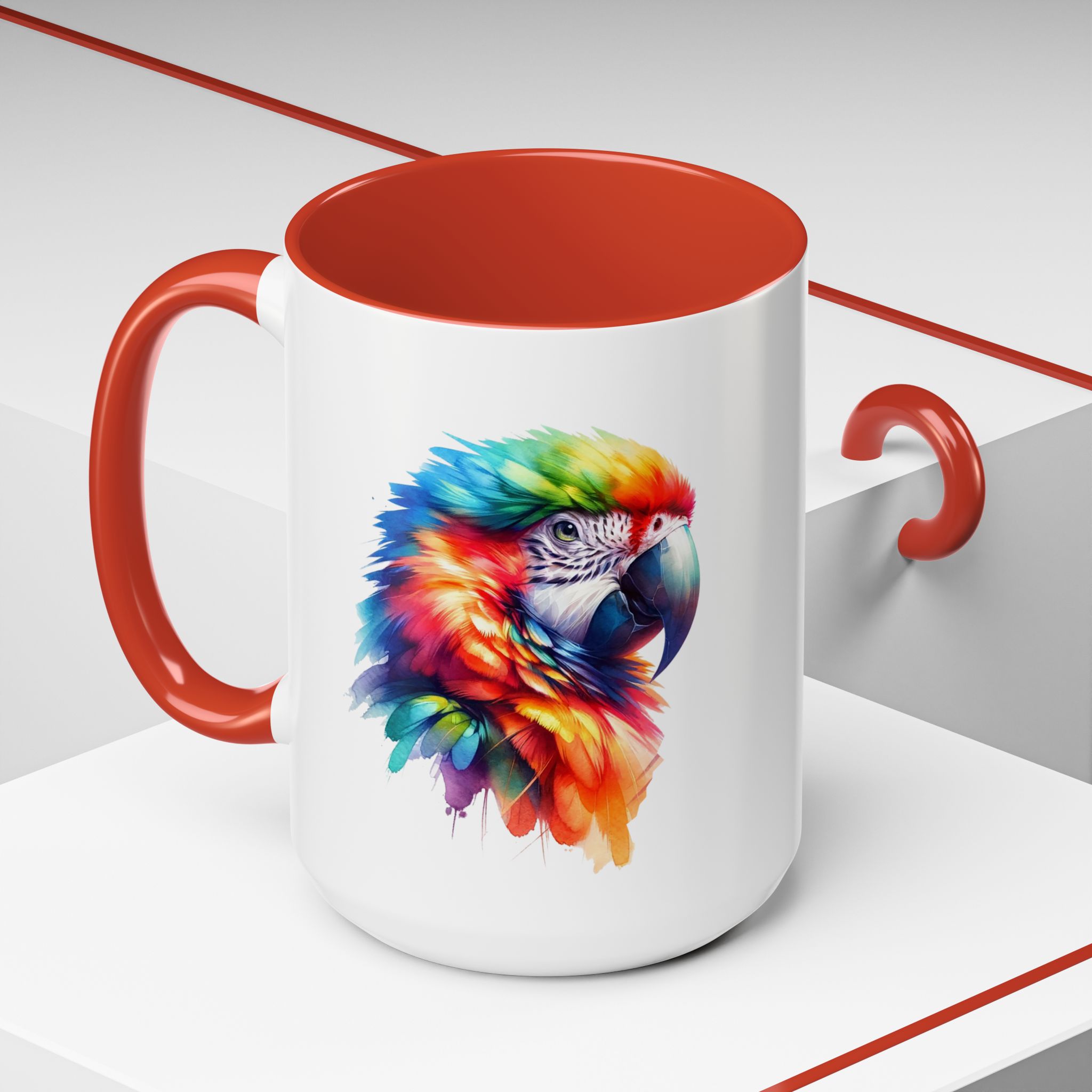 Parrot Mug vivid colors bird lover Cup parrot print cool print nature lover accessory stylish print - Imagen 32