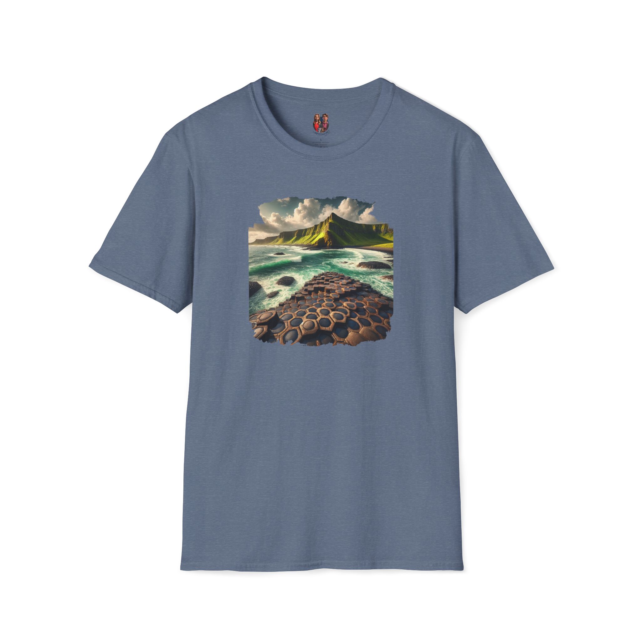Landscape tshirt ireland graphic tee nature vintage clothing gift for dad giant causeway bushmills vintage tshirt cool comfort apparel - Image 2