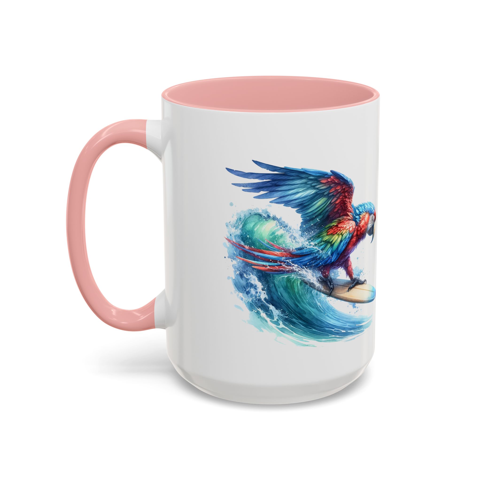 Coffee mug surf gift for her Parrot surf lover tea cup boho Mug office unique accessory nature design – Image 16