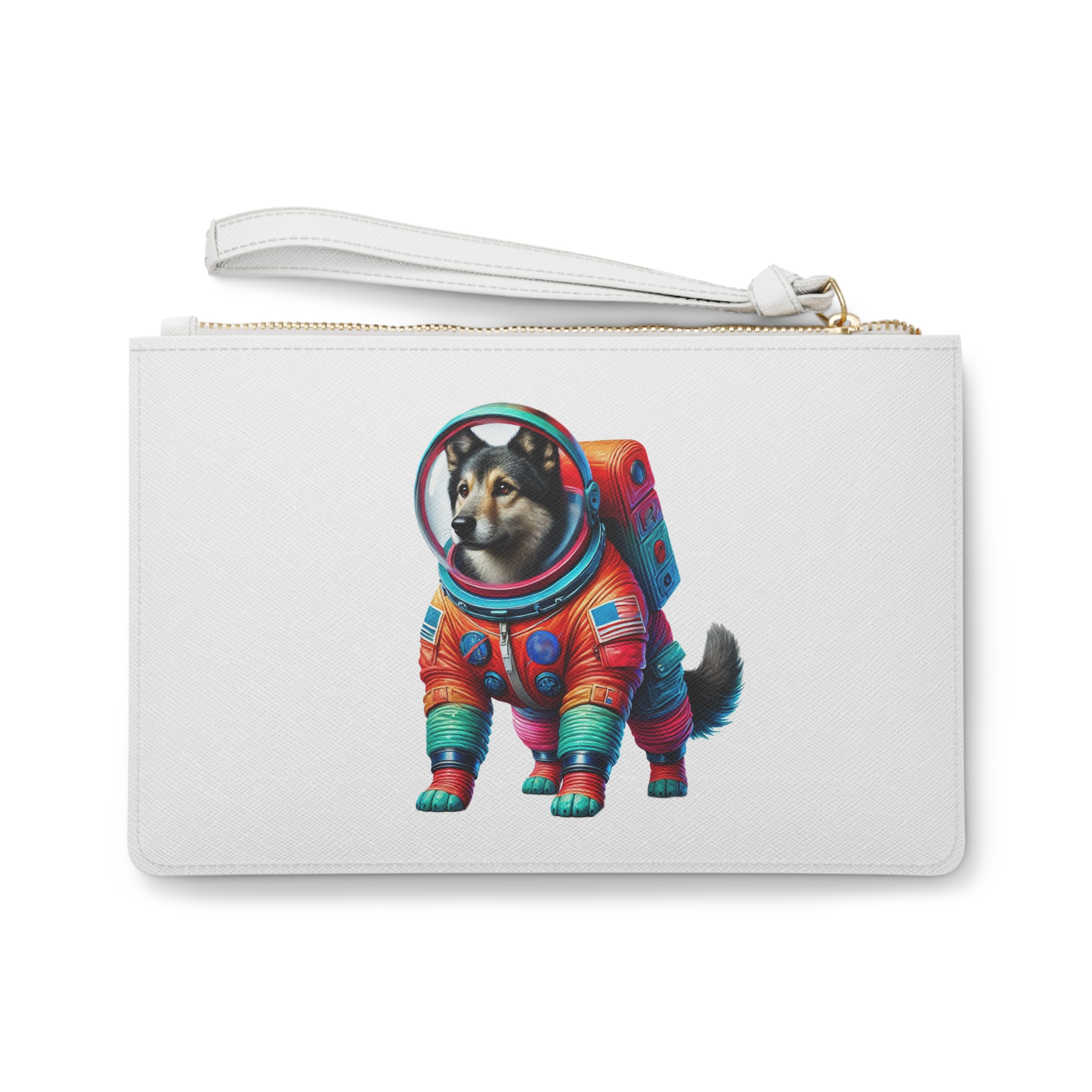 Funny Clutch bag Dog Astronaut evening bag outerspace dog vintage gift purse pet lover handbag purse - Image 2