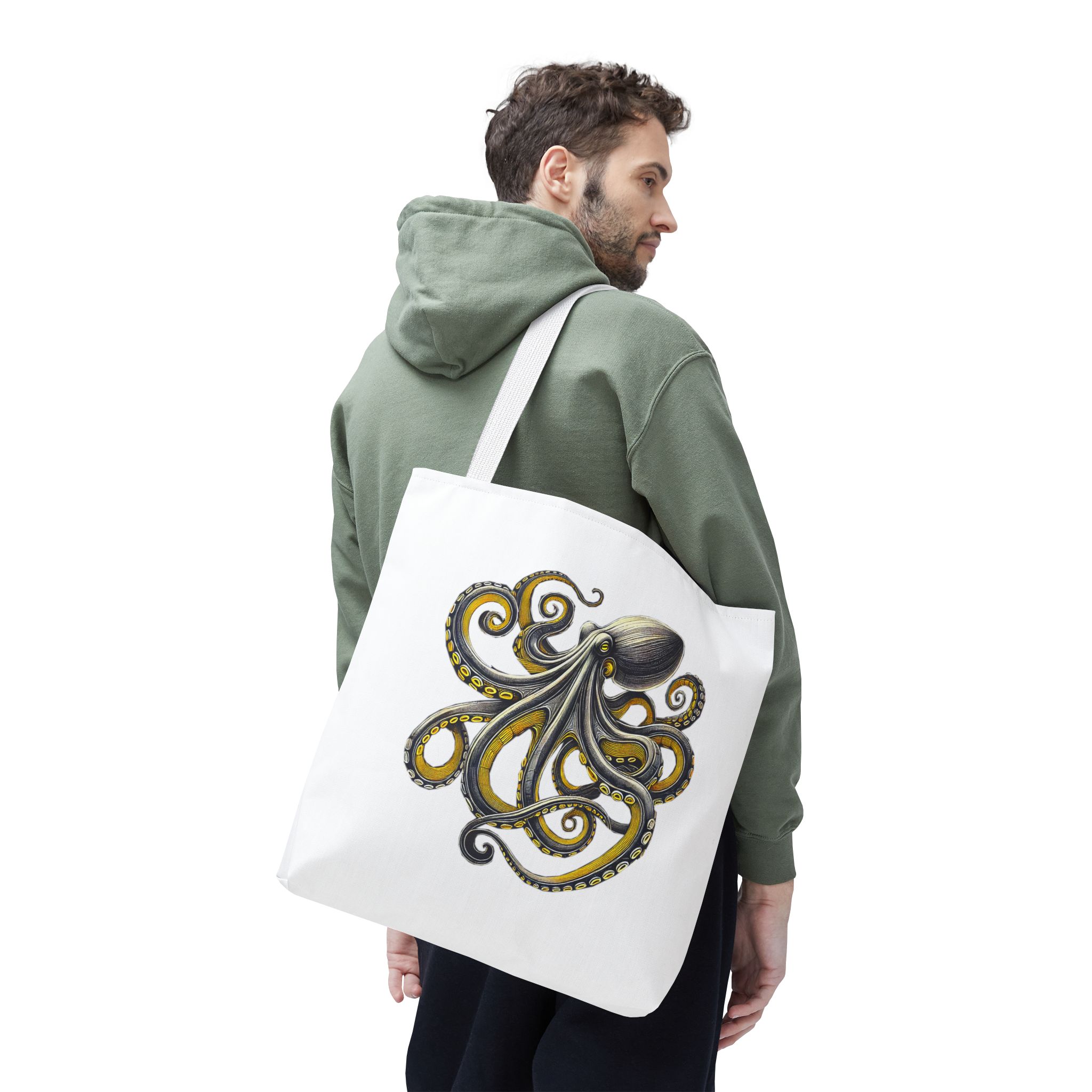 Octopus Tote bag – Boho Octopus purse – Retro handbag japanese print - Image 18