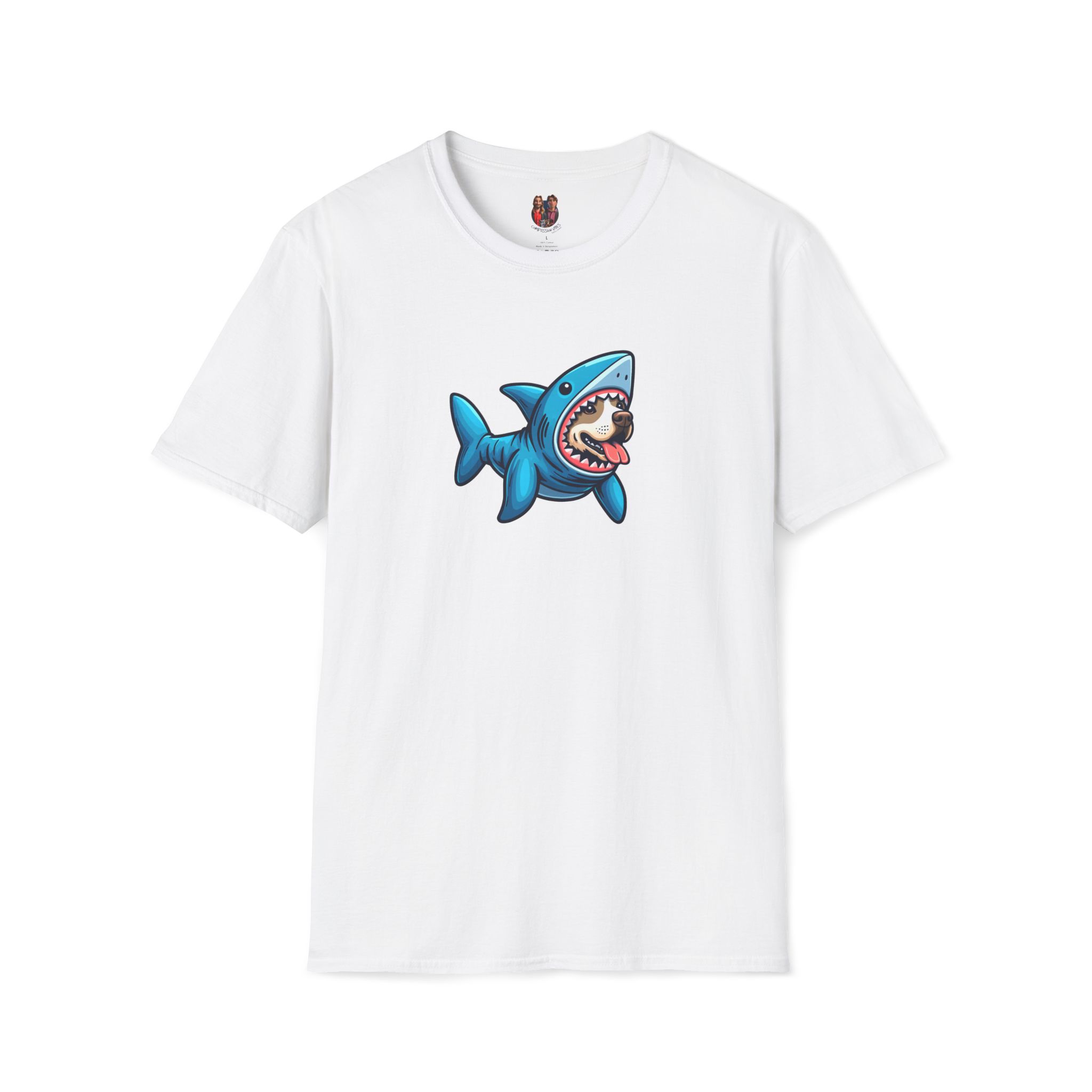 Funny tshirt shark graphic tee Dog Shark costume comfy shirt unisex puppy print pet lover dog apparel cool outfit - Image 4