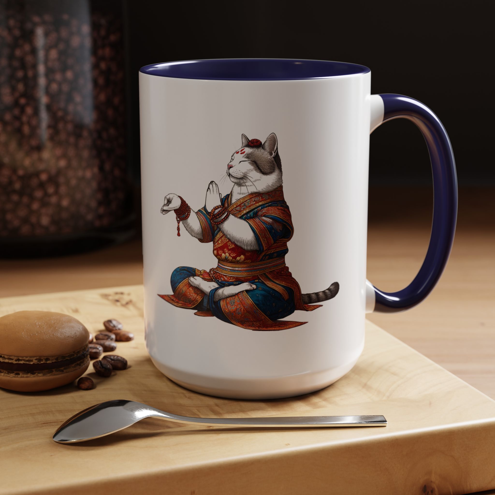 Office Mug cat lover yoga gift for mom Tea cup coffee Mug meditation accessory mindfulness pet design - Image 27