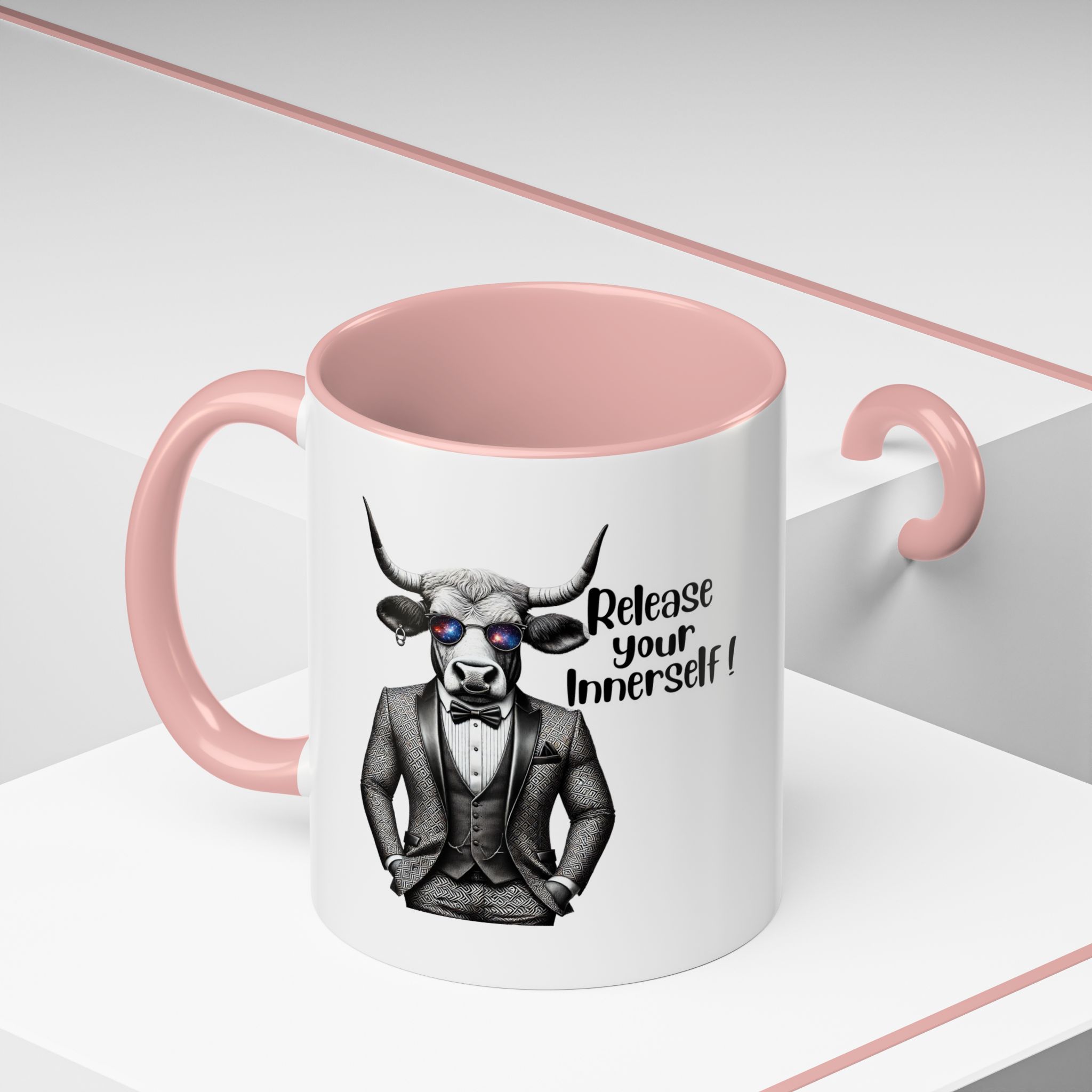 Coffee mug funny motivational gift for her cute cup tea lover cool boho mug office accessory self confidence design bull – Image 12
