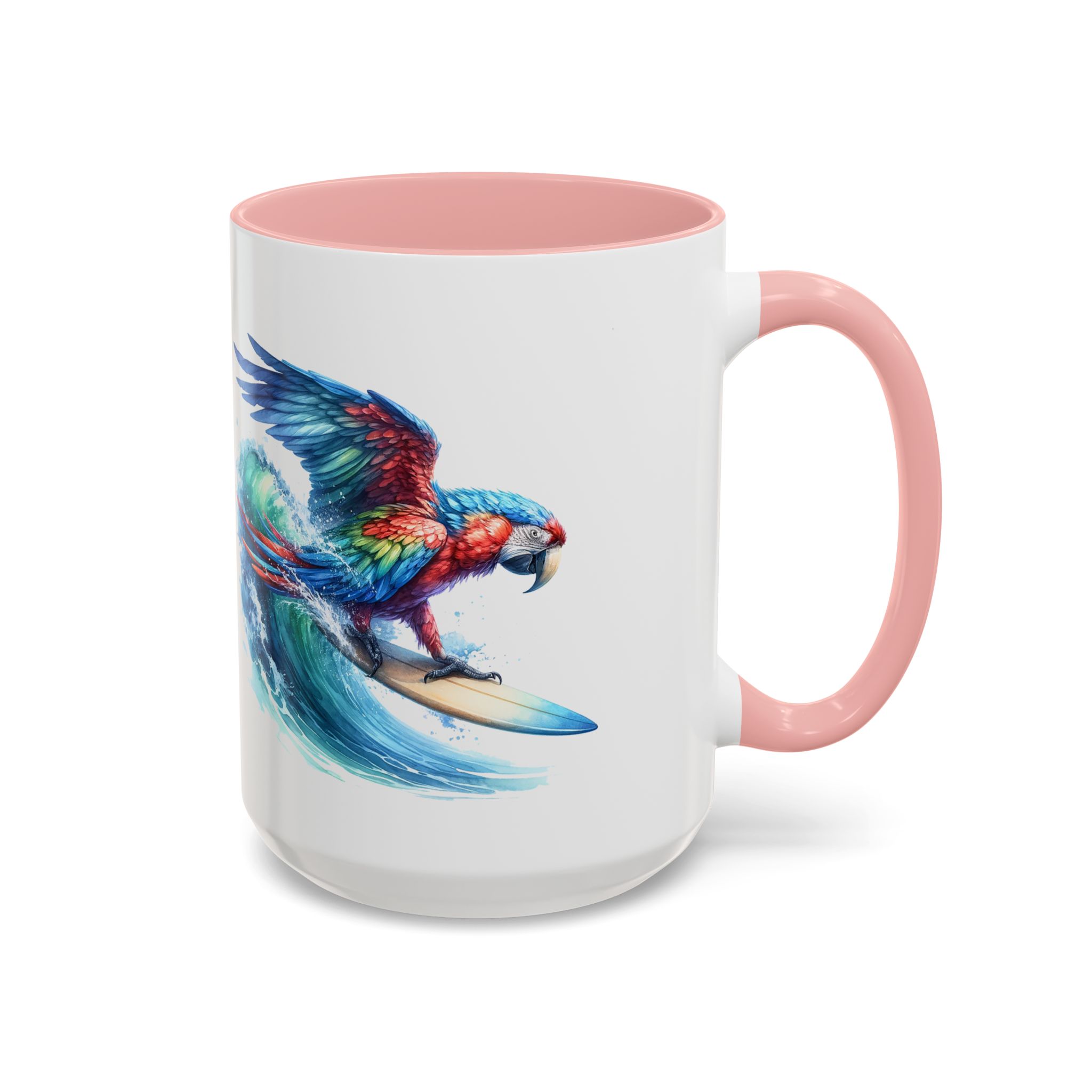 Coffee mug surf gift for her Parrot surf lover tea cup boho Mug office unique accessory nature design – Image 15