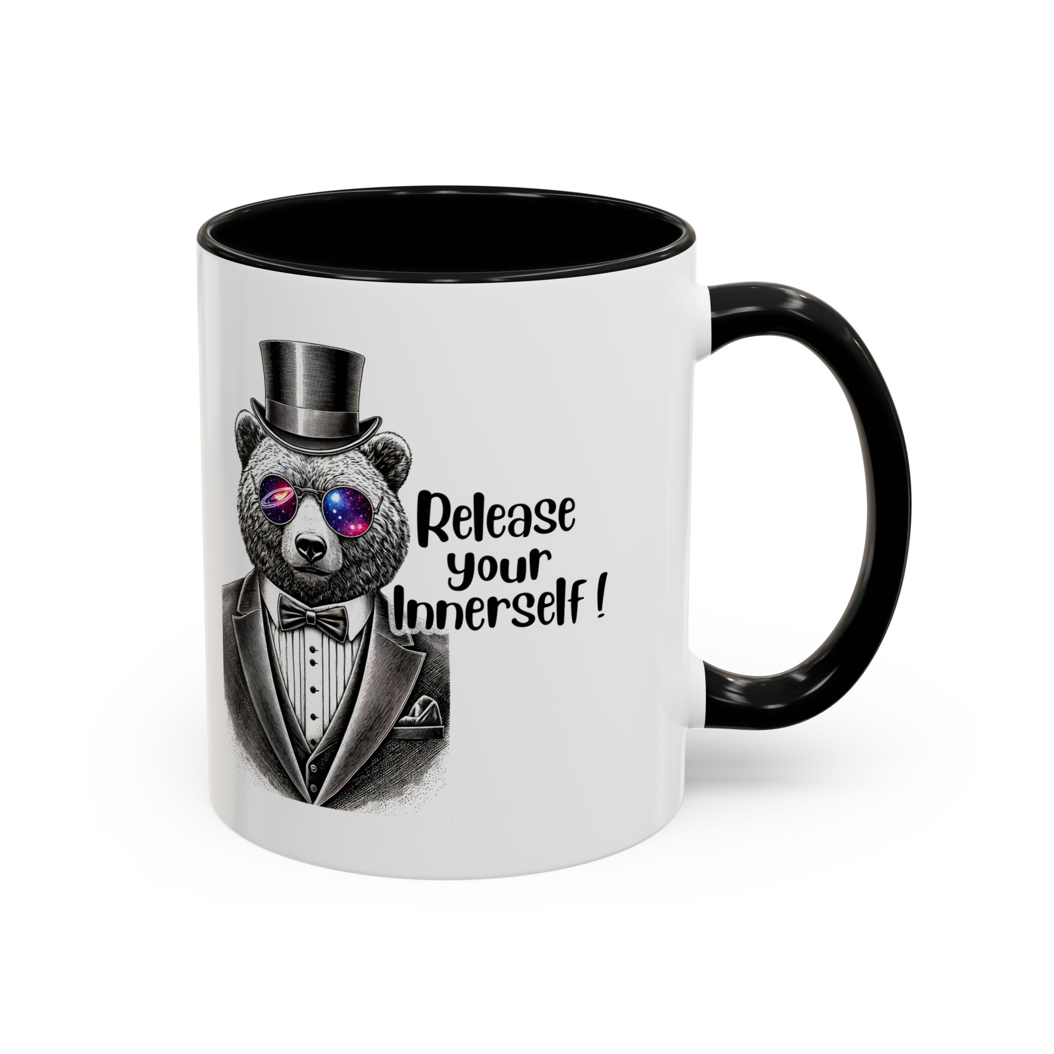 Funny mug boho motivational gift for her cute cup tea lover cool funny mug office accessory self confidence design bear - Image 2