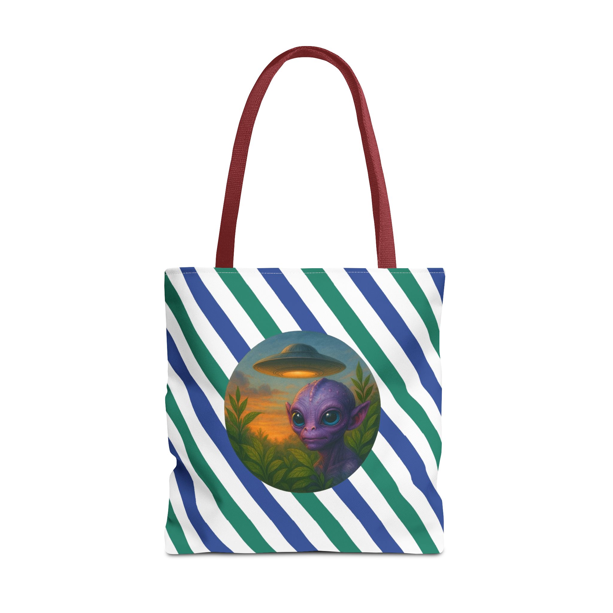 Alien shopping tote bag alien extraterrestrial whale fantasy funny retro cosmic vintage tote - Image 11