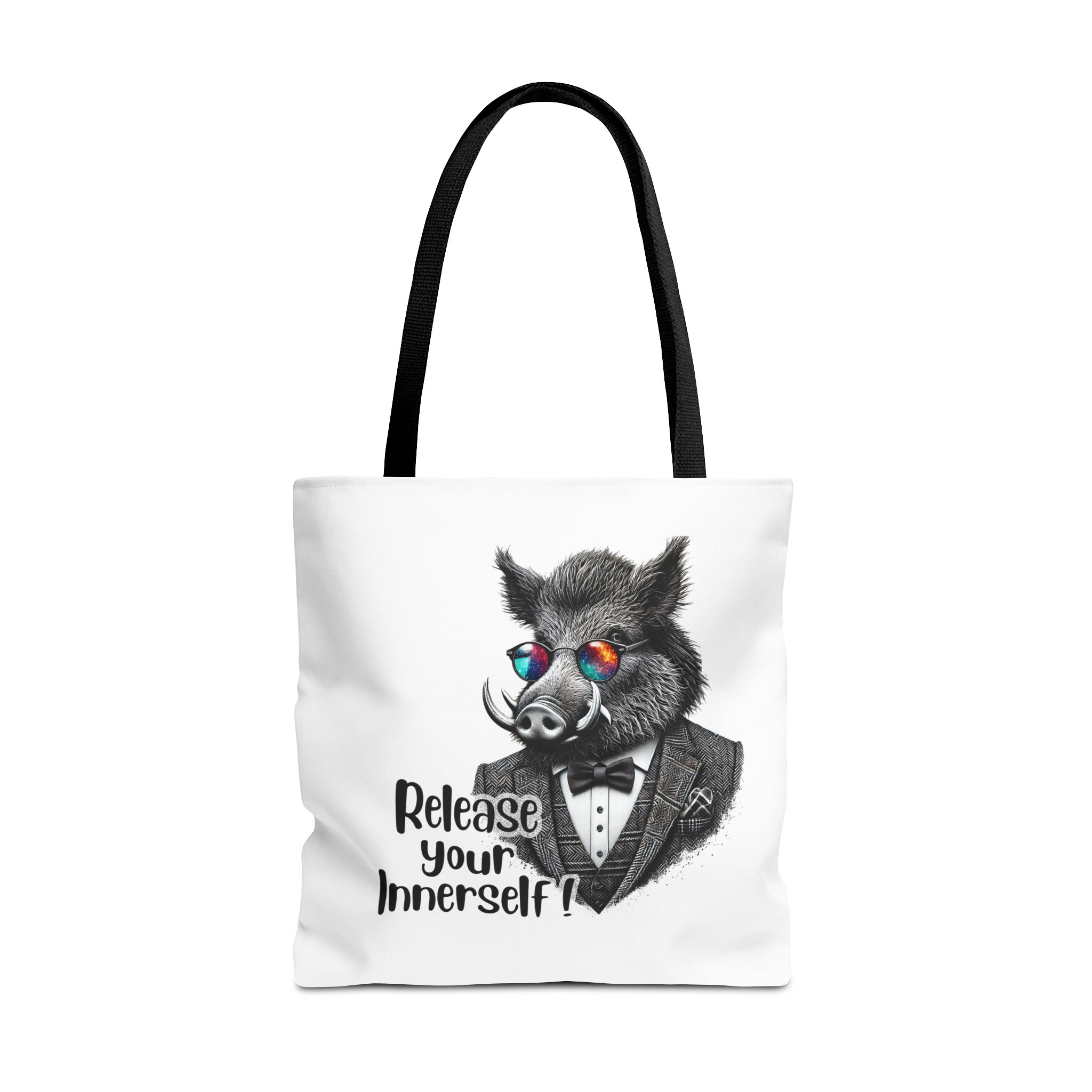 Canvas tote bag Motivational shoulder bag boar cute tote bag funny shoulder bag self confidence cool vintage bag – Image 5