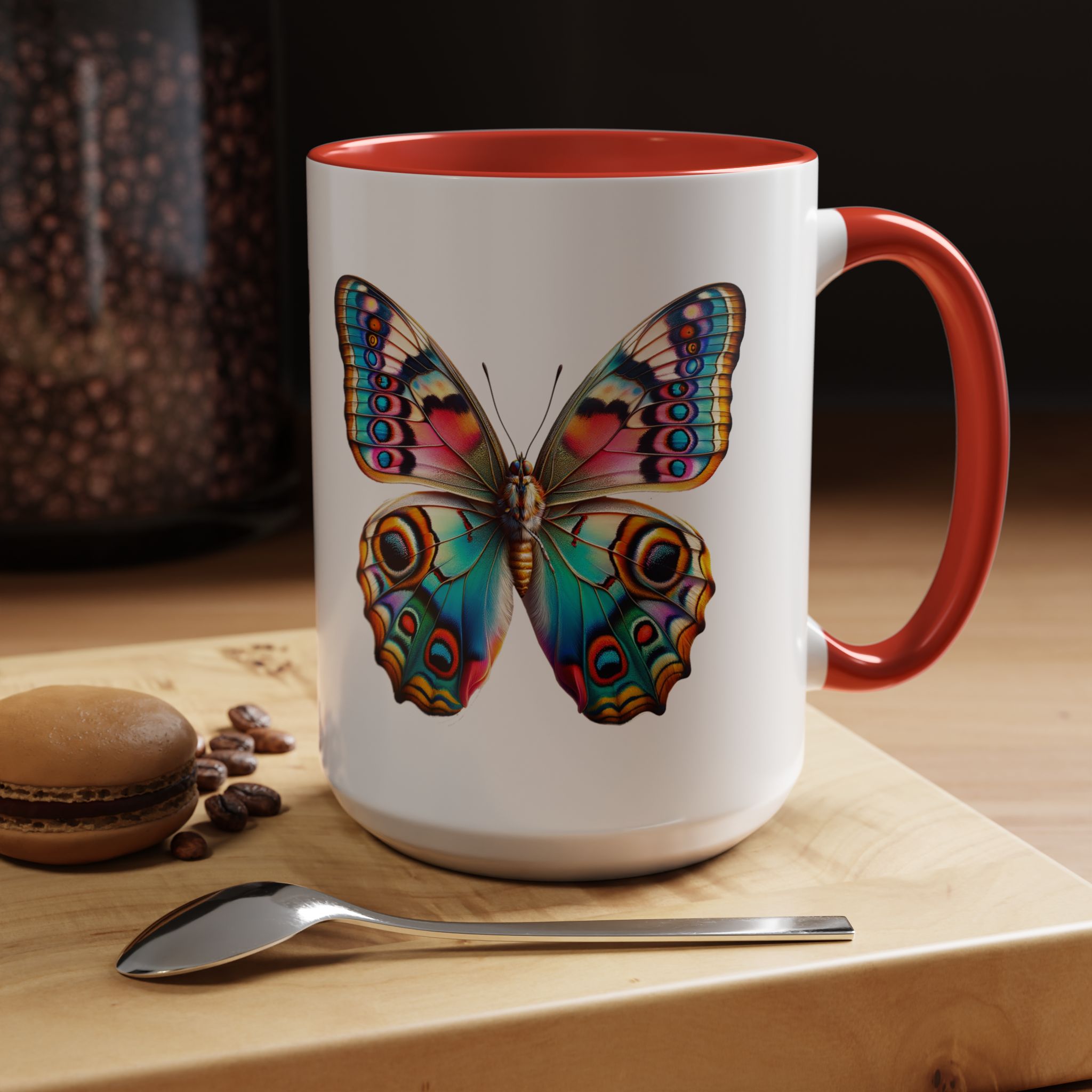 Coffee mug Butterfly unique cup boho gift for her office accessory cute mug nature design - Imagen 35