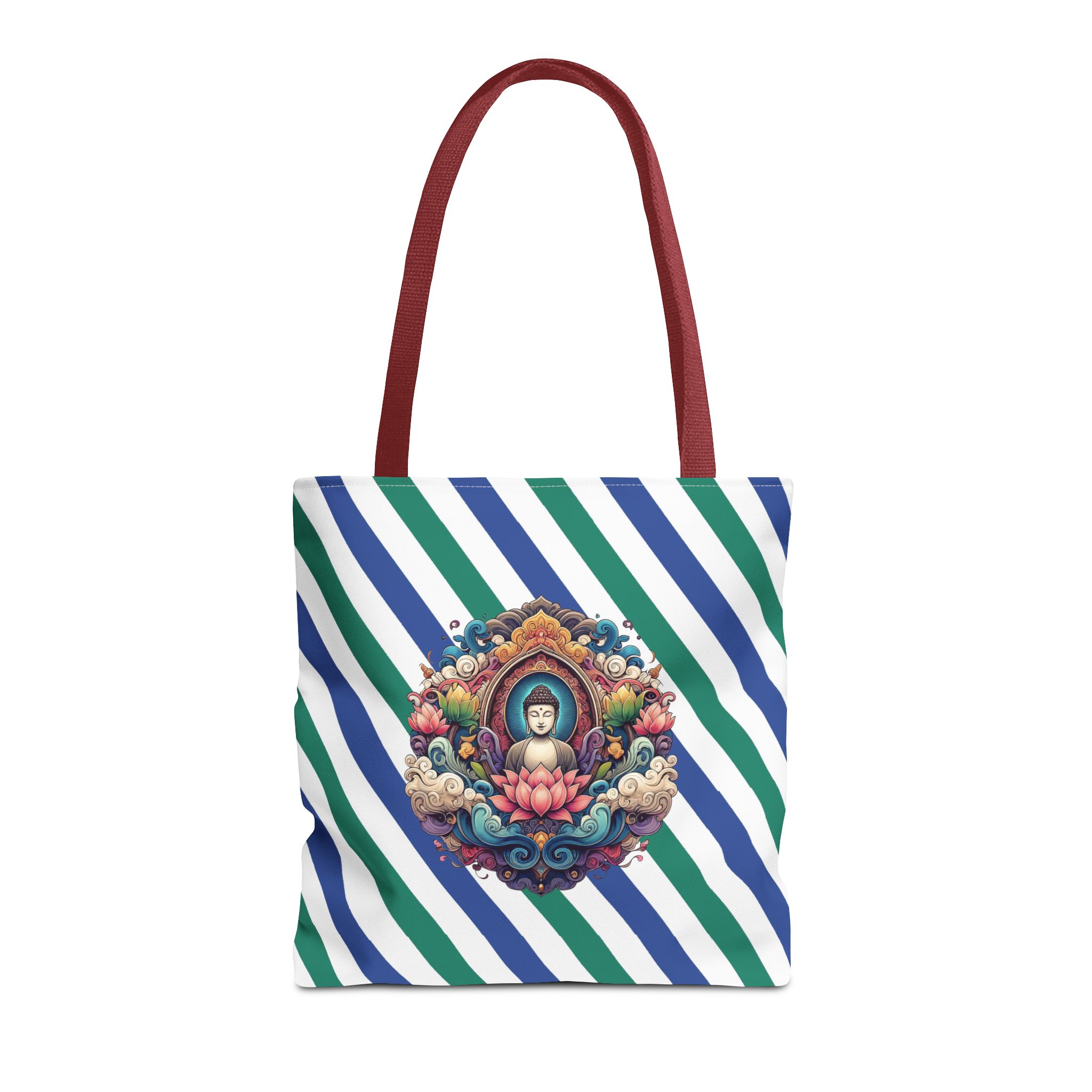 Yoga gift Canvas tote bag buddha shoulder bag meditation handbag vintage mindfulness handbag – Image 9