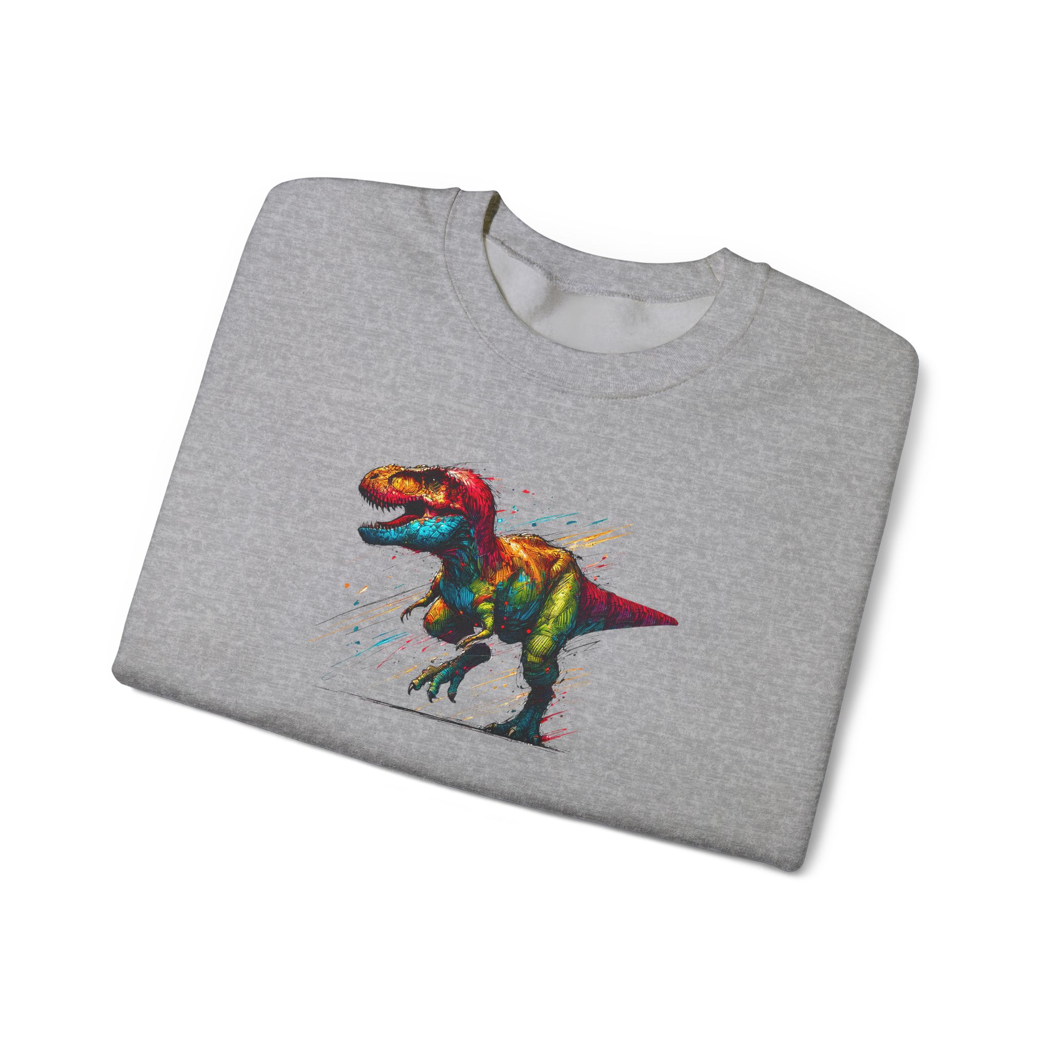 Jurassic sweatshirt – Dino sweatshirt – Triceratops sweater dinosaur print - Image 13