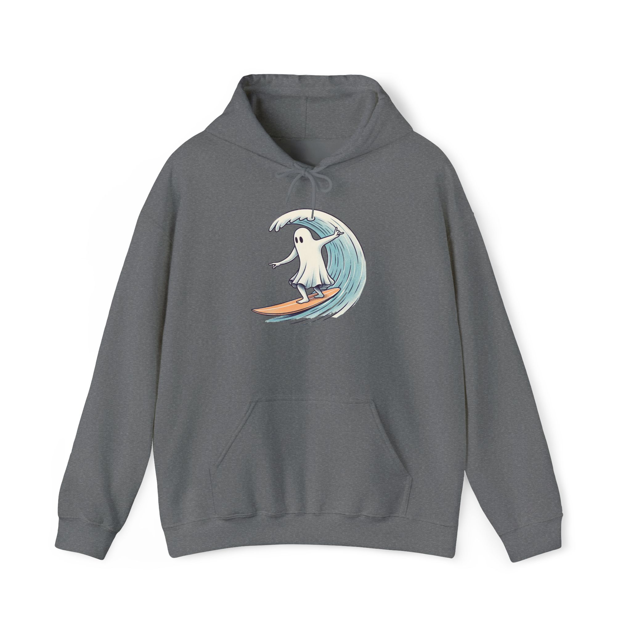 Surf Ghost Hoodie – Beach sweatshirt – Boho Ghost Hoodie surf print ghost