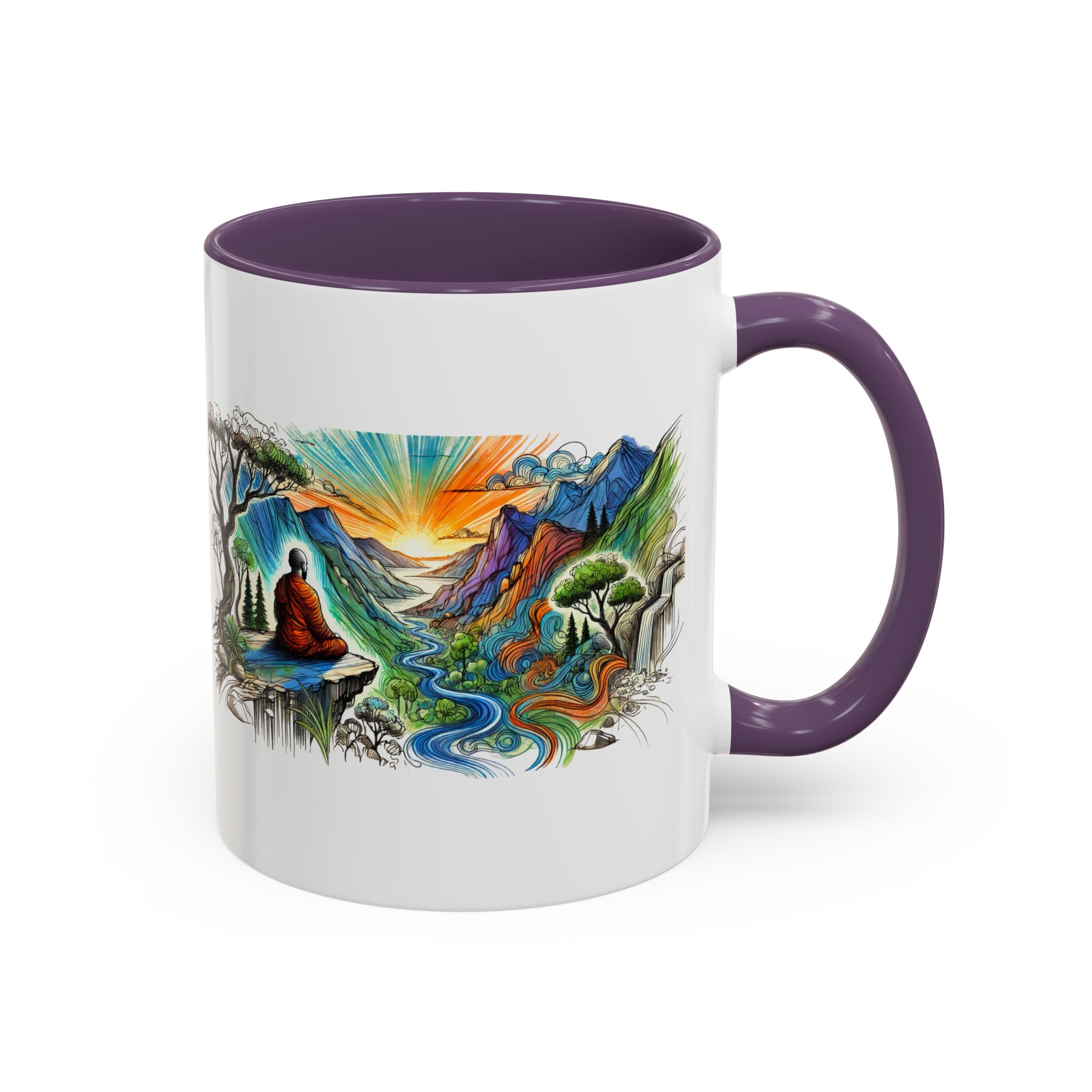 Unique mug Free spirit Tea Cup buddhism accessory Meditation Mug vintage mug yoga gift for her buddha design - Image 49