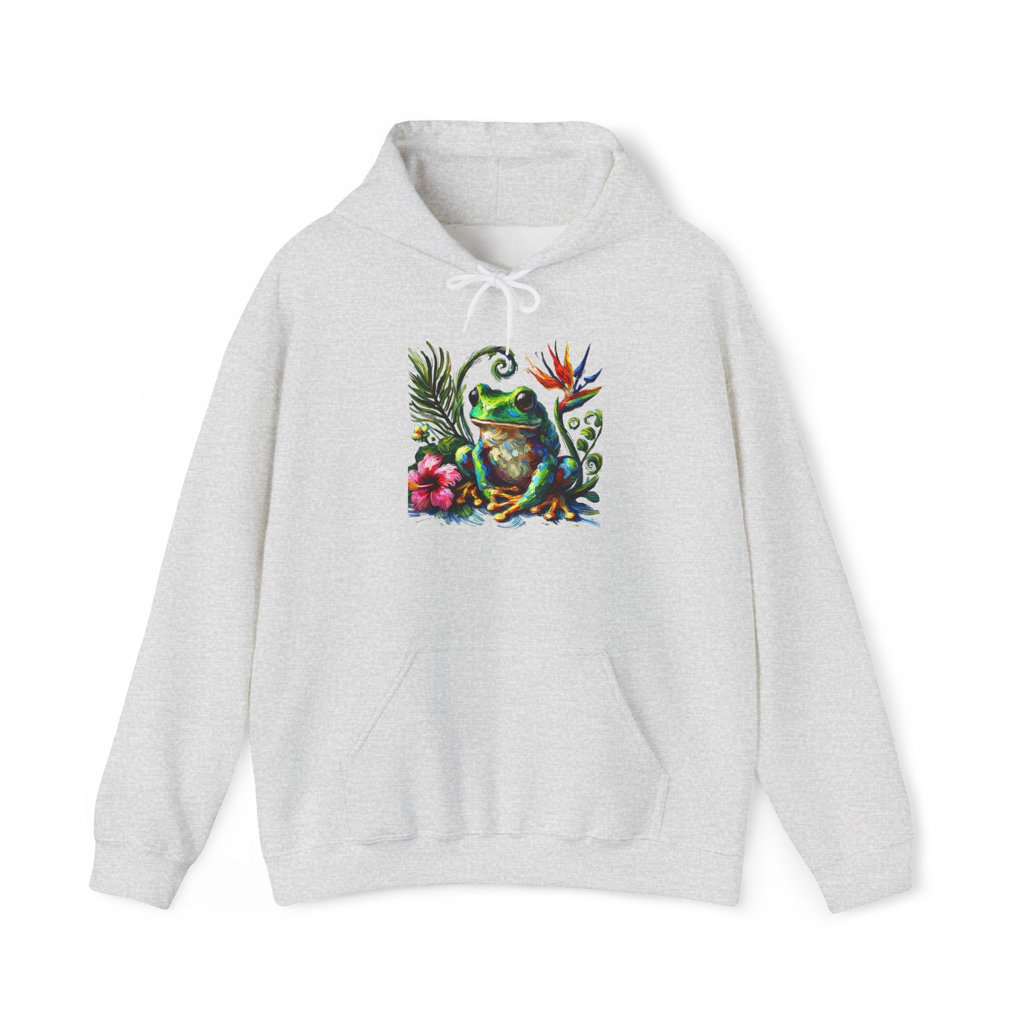 Frog Hoodie – Boho Frog sweatshirt – Tropical Sweatshirt nature print - Image 6
