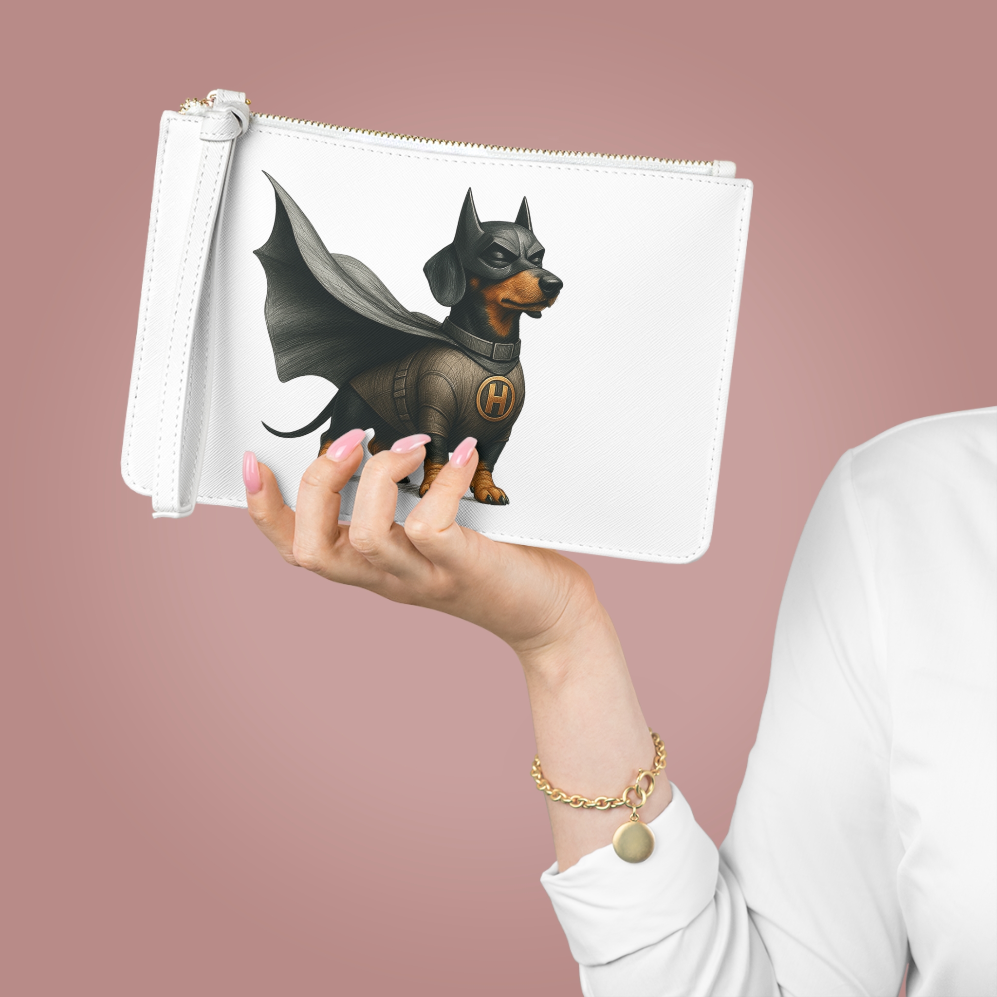 Clutch bag Superhero Dog evening bag pet ethical purse puppy purse dog cool print