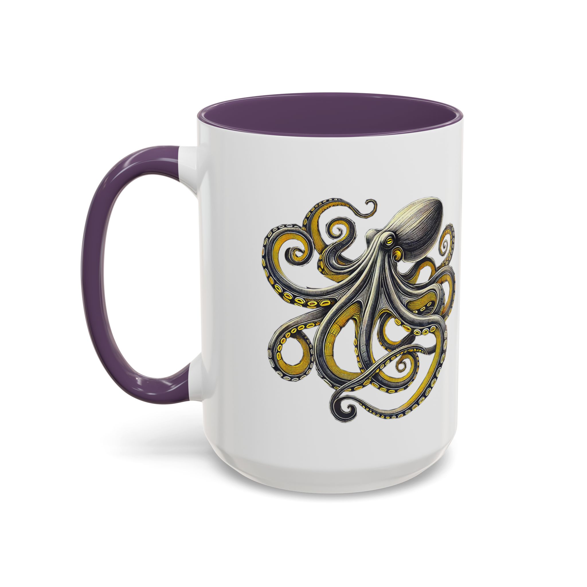 Coffee mug octopus calligraphy gift for her tea cup japan lover unique mug office accessory boho design – Image 58