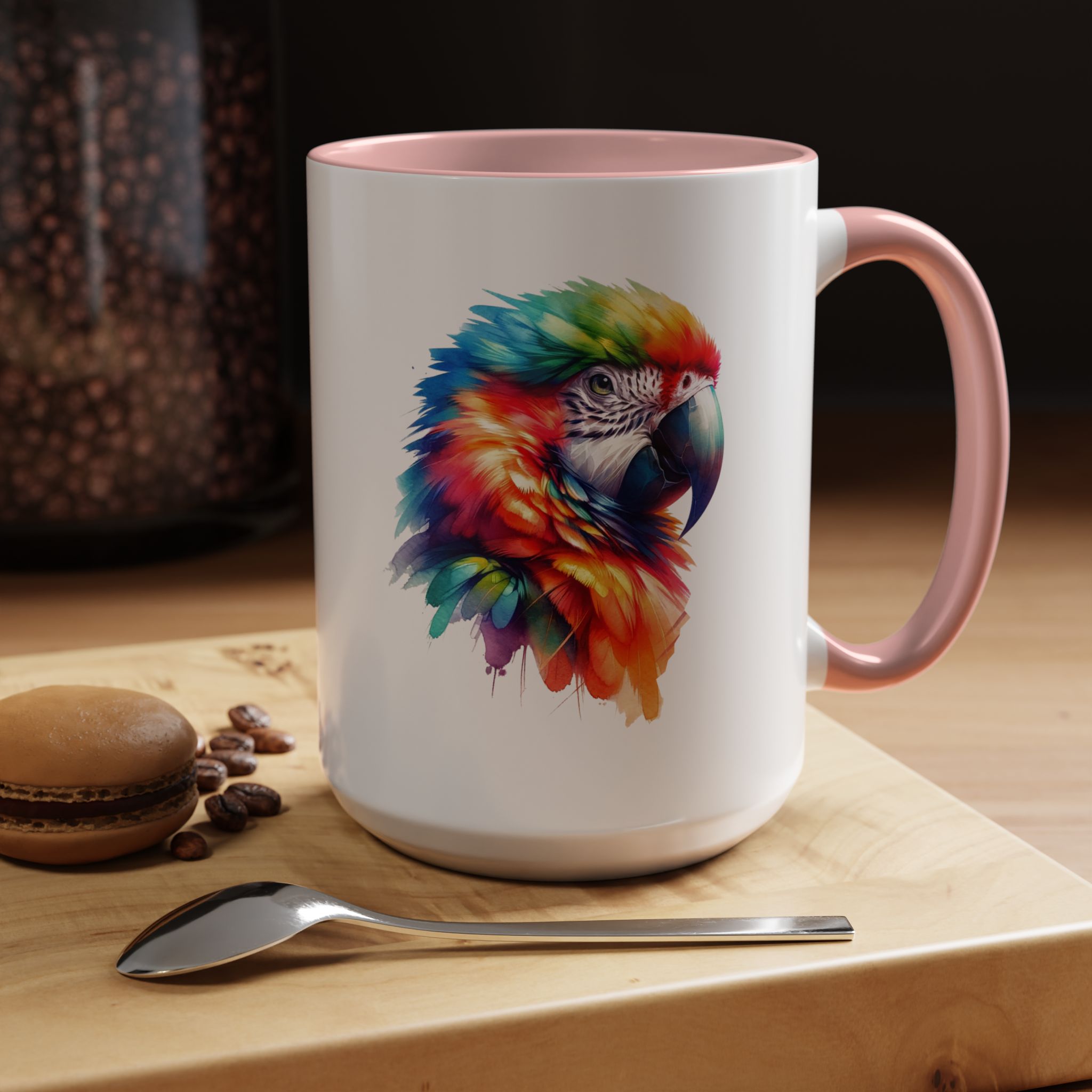 Parrot Mug vivid colors bird lover Cup parrot print cool print nature lover accessory stylish print - Imagen 27