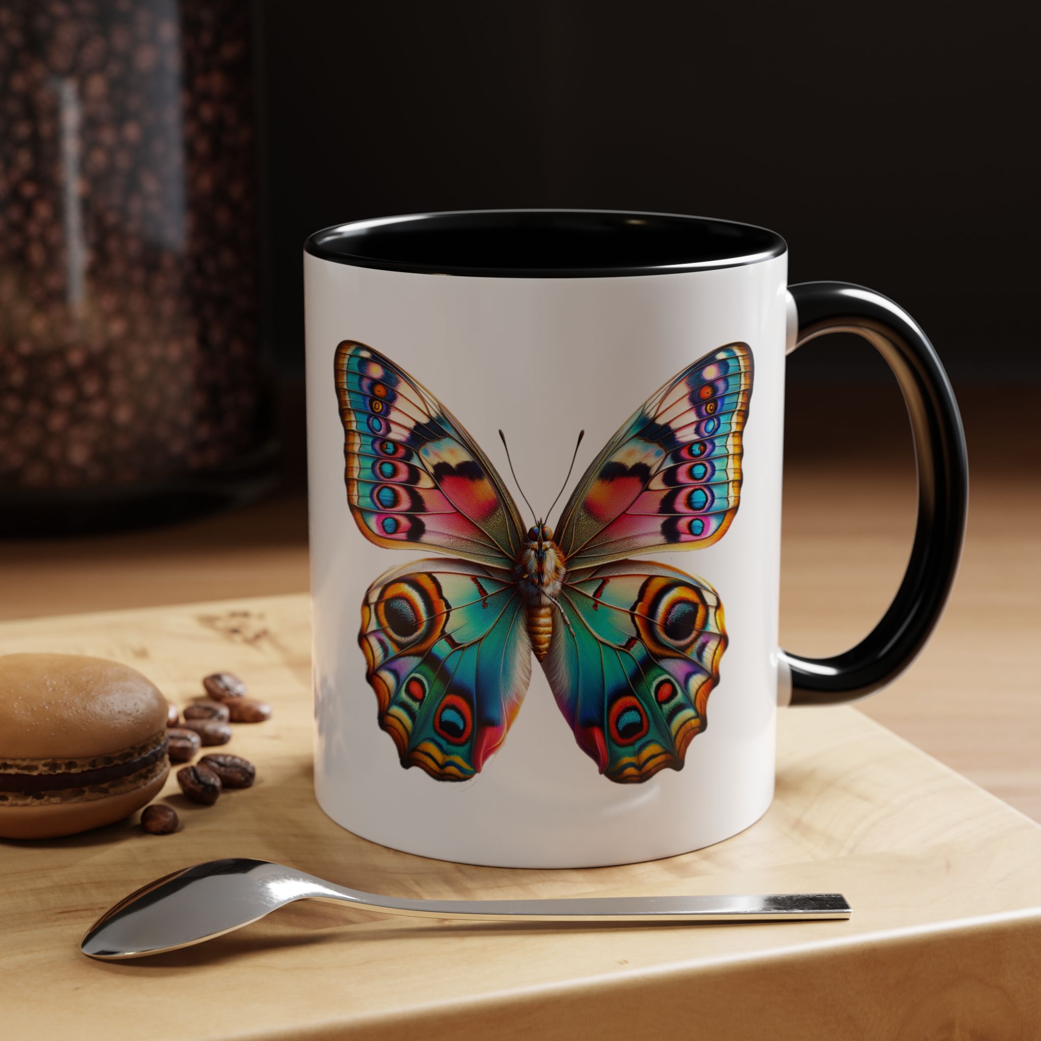 Coffee mug Butterfly unique cup boho gift for her office accessory cute mug nature design - Imagen 7