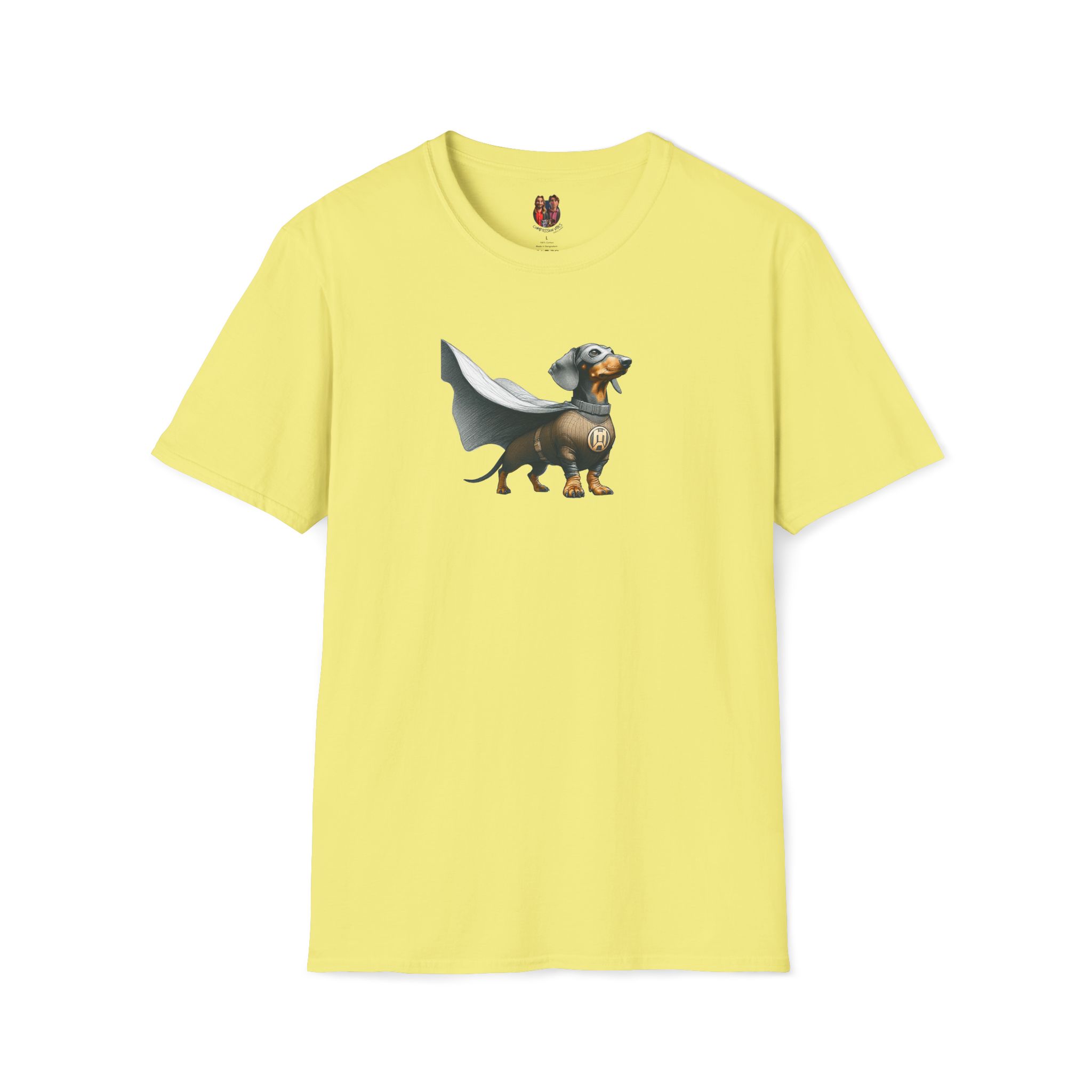 Super Dog Tee Shirt - Hero Dachshund Illustration - Comic Style Dog Graphic Tee - Image 11