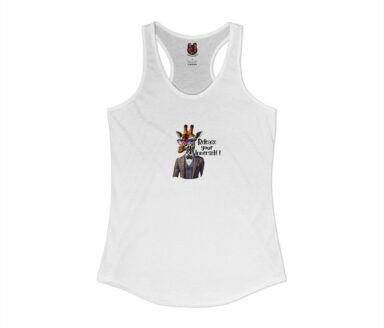 White Tank Top with Graphic Design