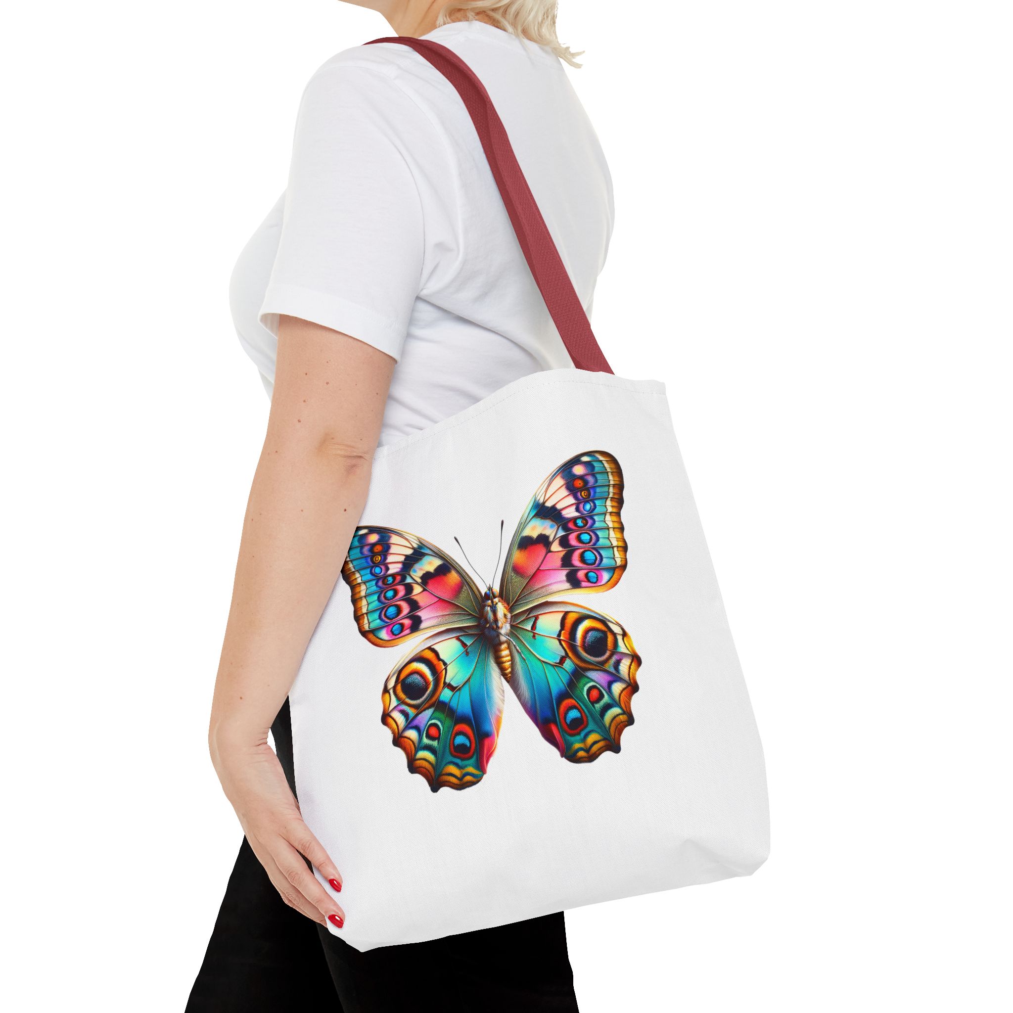 Butterfly canvas tote bag nature cute tote bag cool shoulder bag gift for her nature butterfly premium purse - Image 10