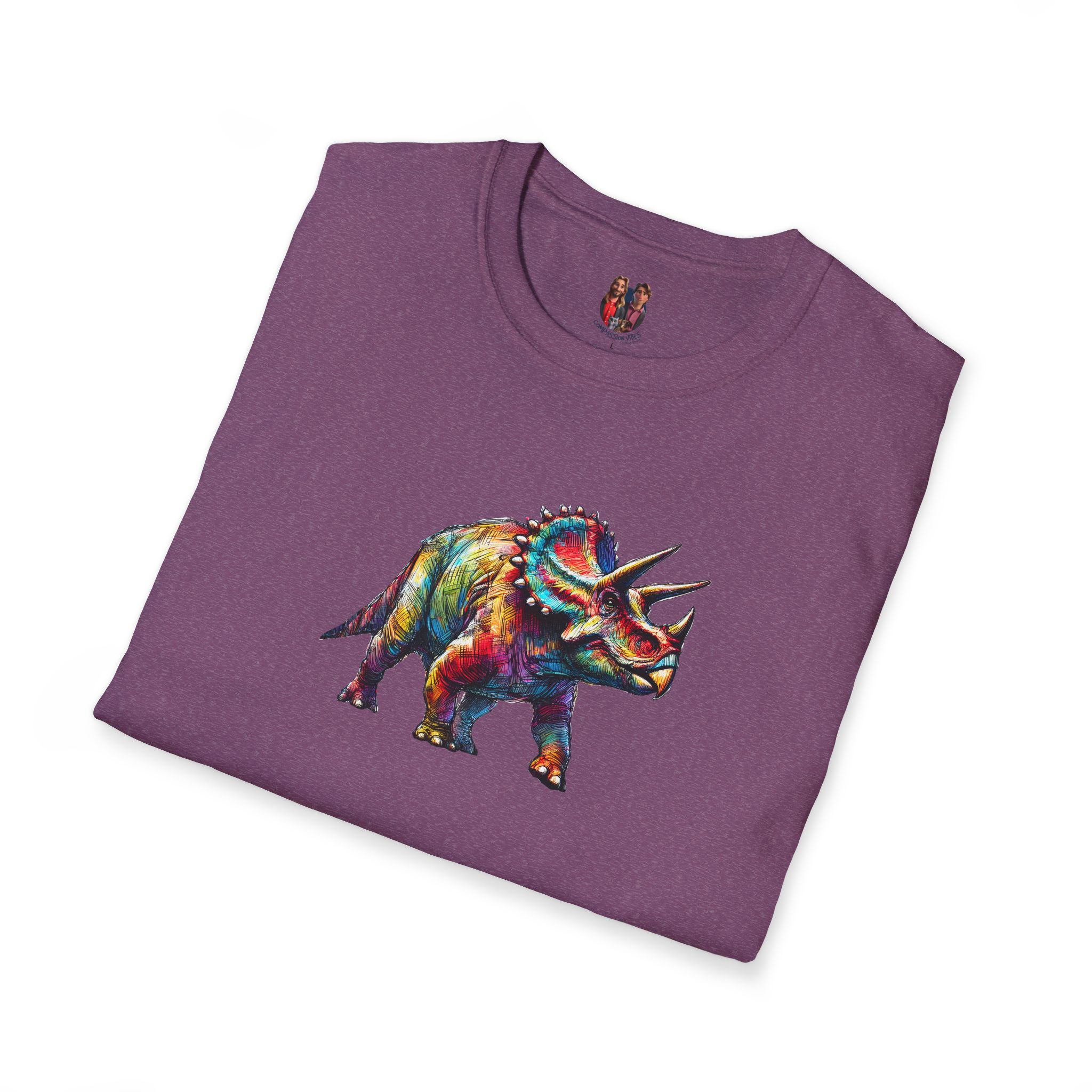 Triceratops Dinosaur tshirt - Prehistoric Graphic - Unique Dino Design Tee - Image 33