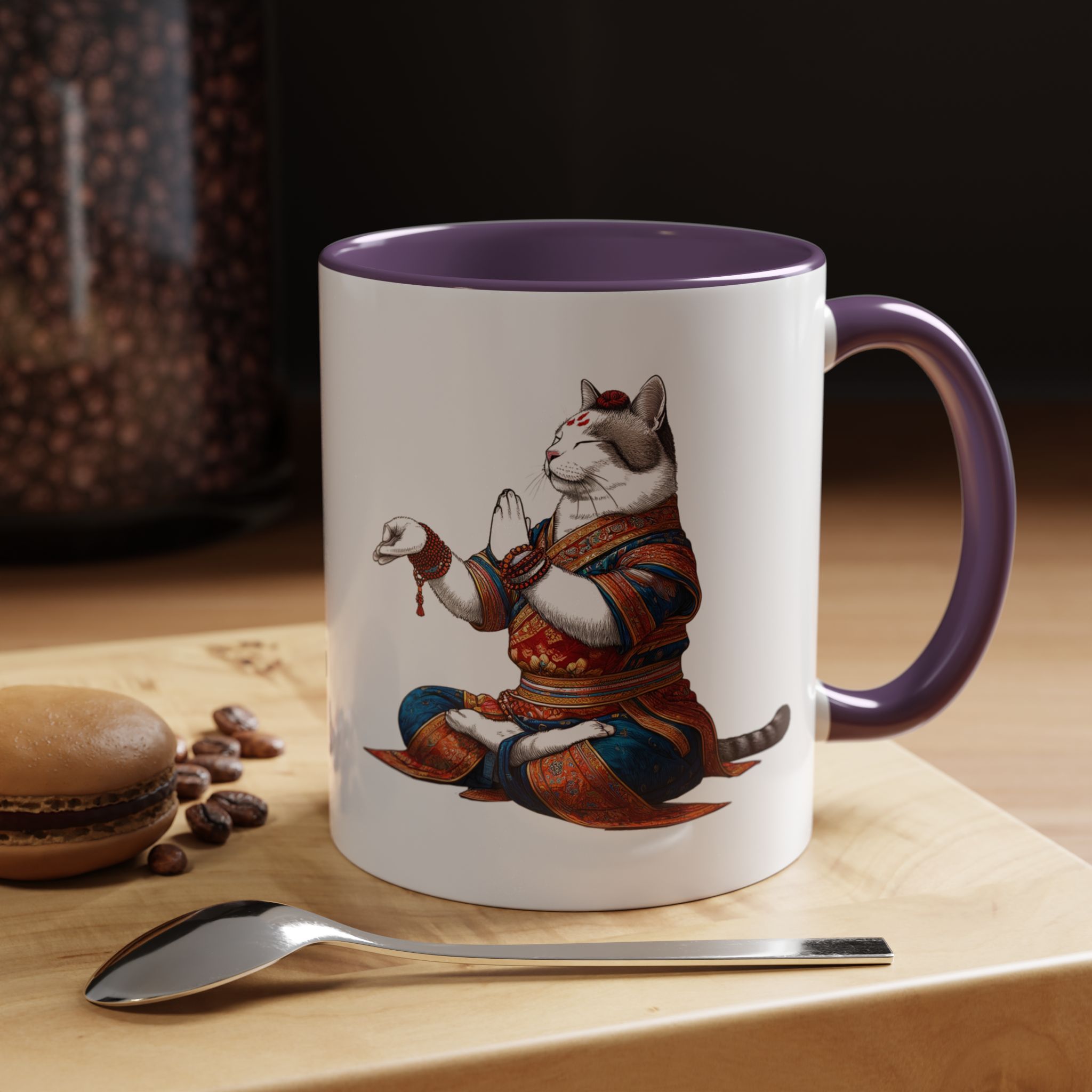 Office Mug cat lover yoga gift for mom Tea cup coffee Mug meditation accessory mindfulness pet design - Image 47