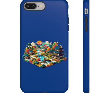 Colorful Phone Case with Japanese Landscape Design
