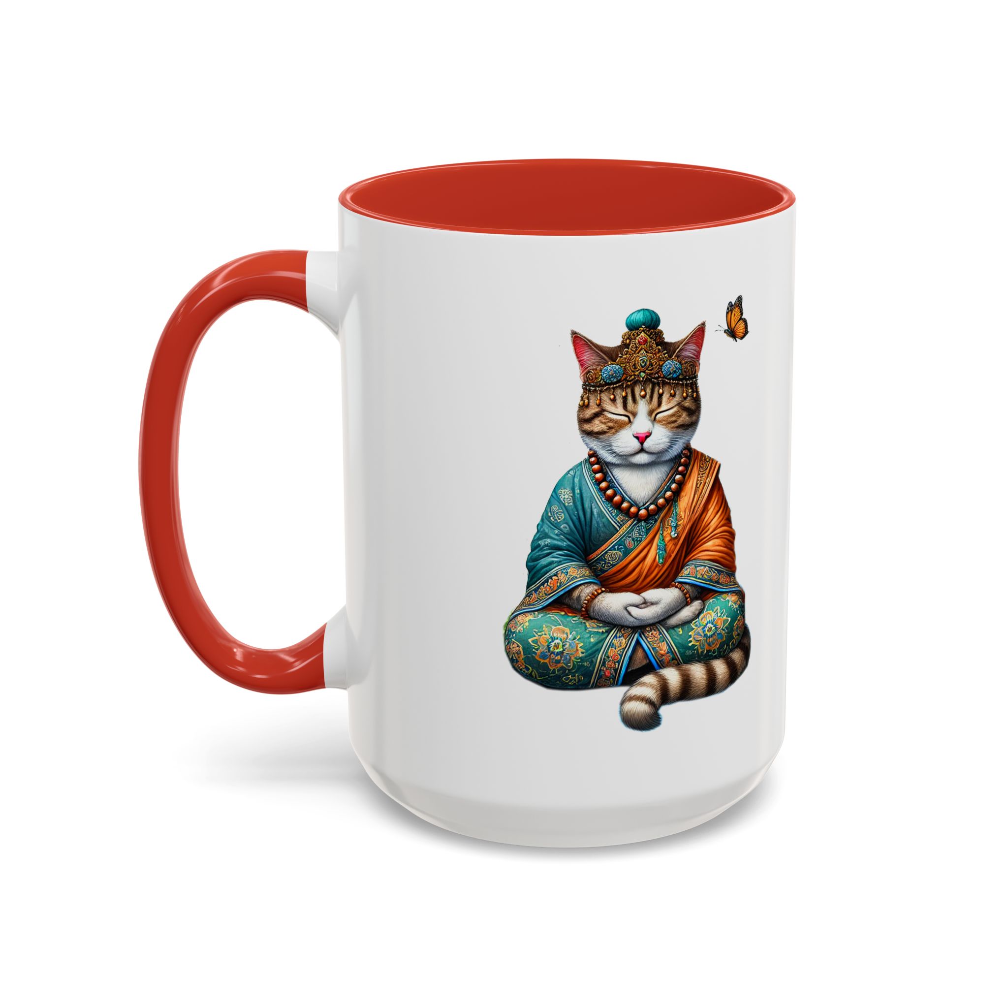 Coffee Mug meditation unique Mug cat lover tea cup yoga gift for her mindfulness accessory pet design – Image 34