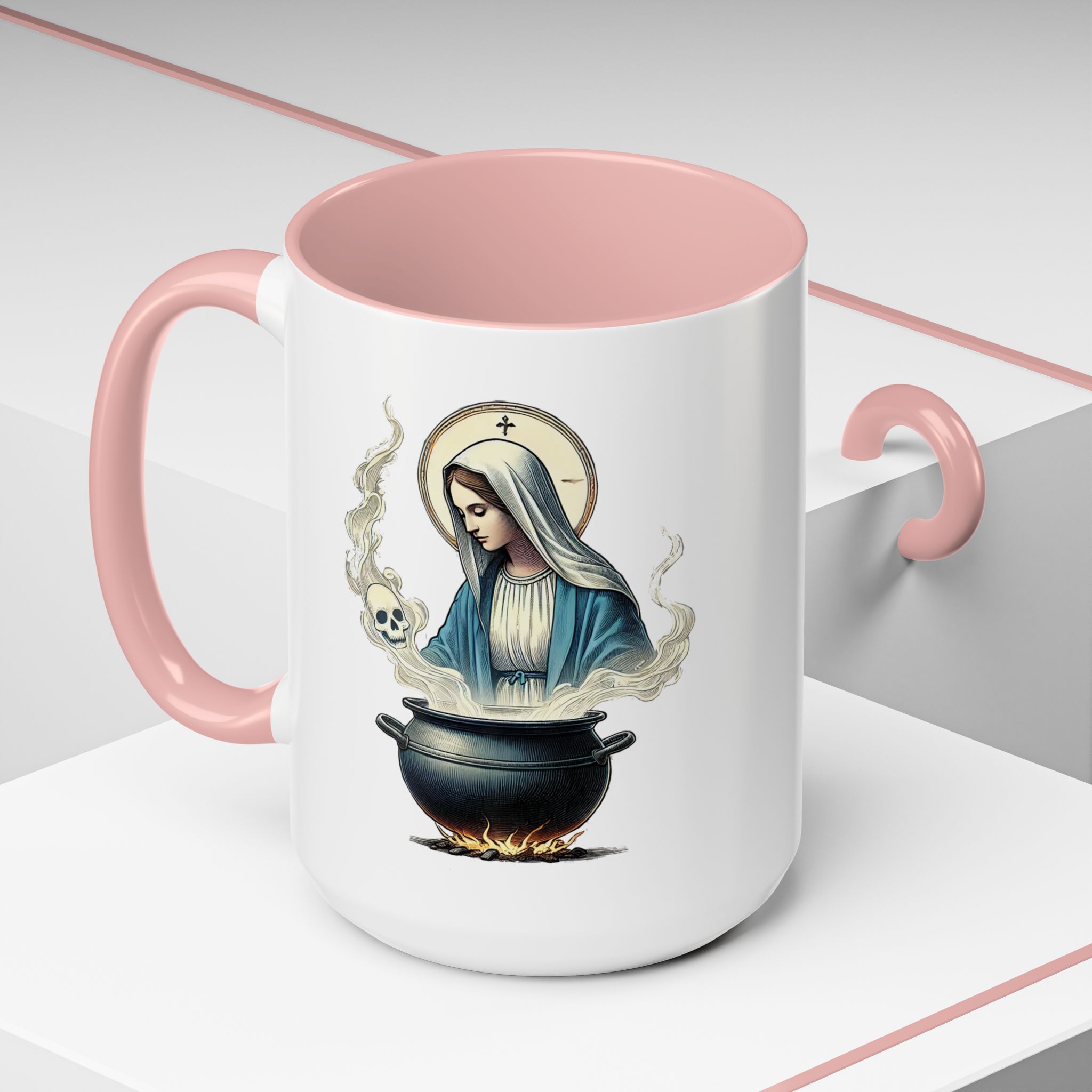Coffee Mug funny virgin mary design sarcastic mug boho gift for her unique cup tea accessory cool design religious joke - Image 32