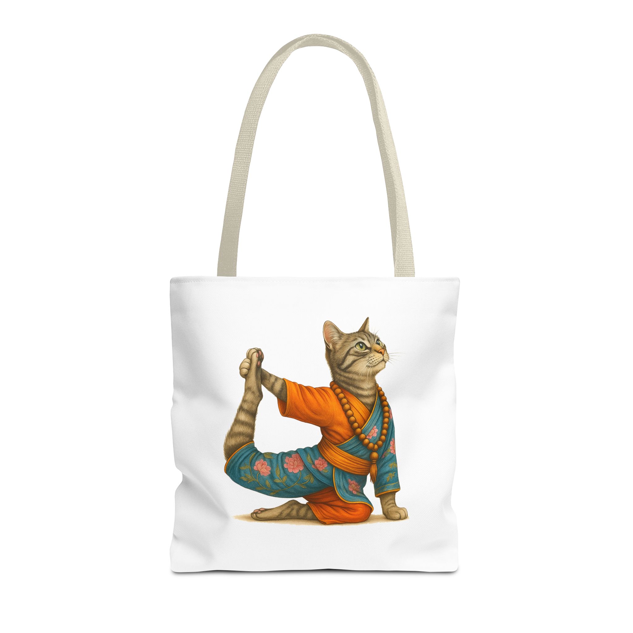 Cat Meditation Tote bag – Boho Cat handbag – Kitty Yoga purse spiritual print - Image 21