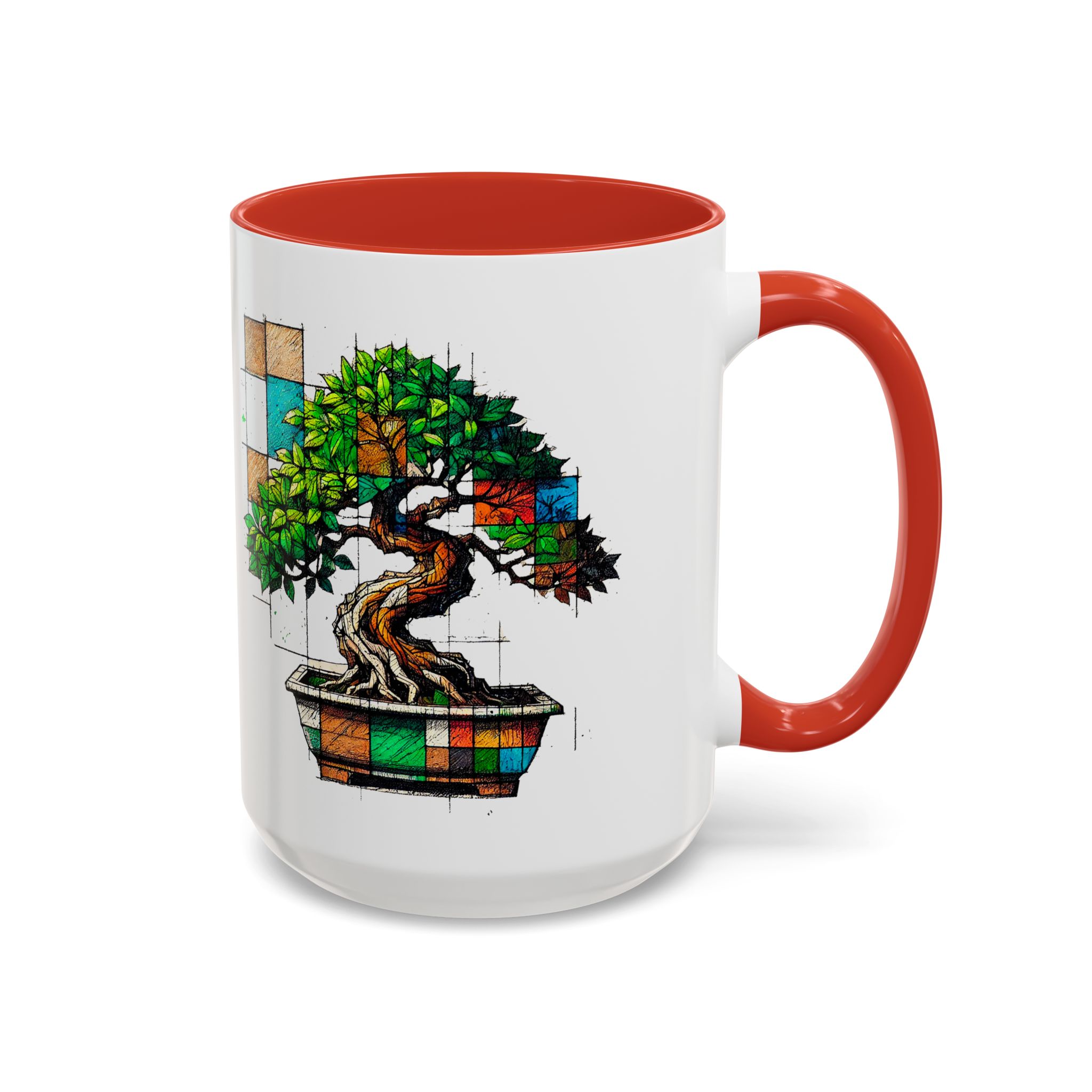 Bonsai mug zen nature style with original graphic pattern and cozy touch - Imagen 29