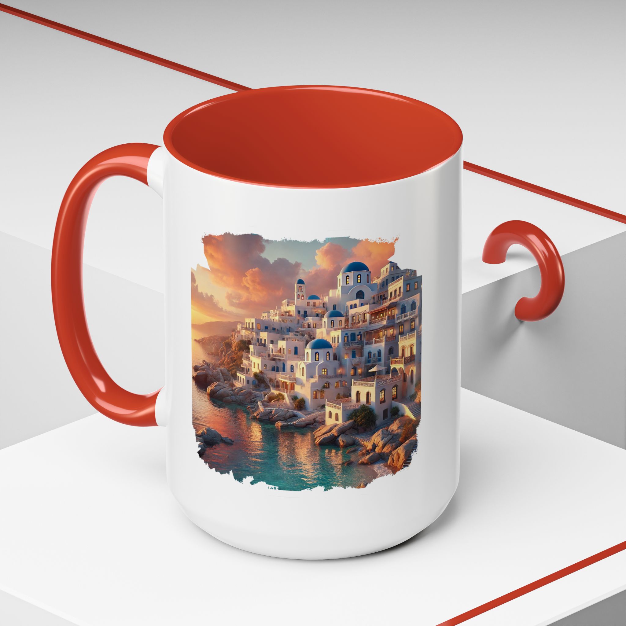 Office mug landscape Santorini caldera office mug nature print greece boho gift coffee cup tea accessory unique - Image 36