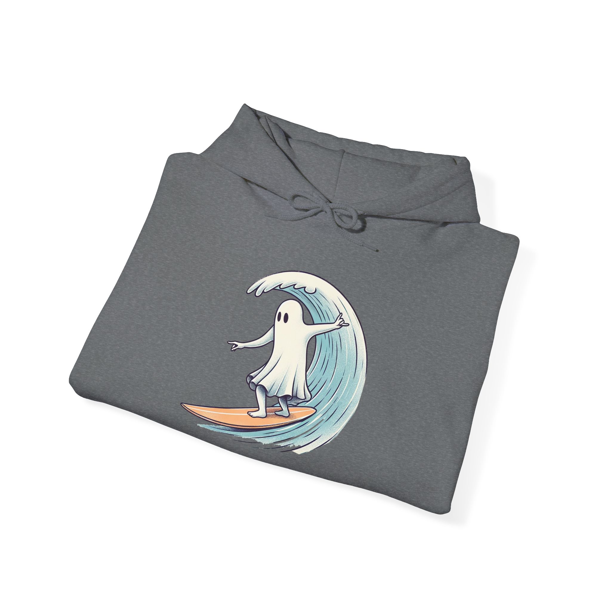 Surf Ghost Hoodie – Beach sweatshirt – Boho Ghost Hoodie surf print ghost - Image 2