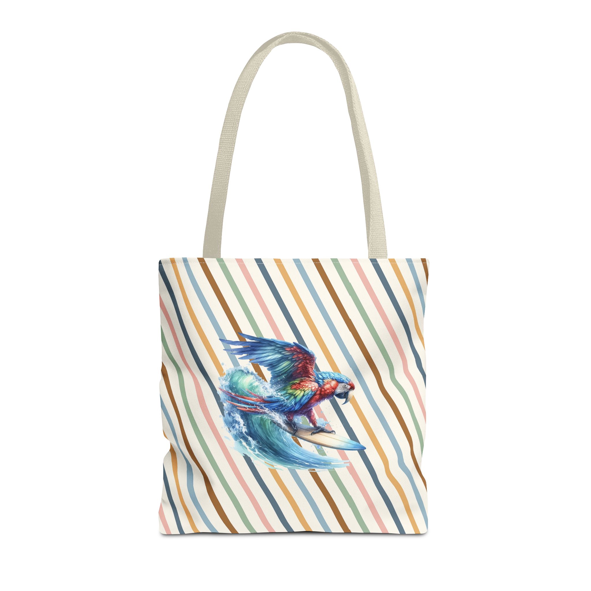 Parrot funny tote bag surf cute tote bag boho Bird surfer canvas tote bag gift for her free spirit shoulder bag cool handbag – Image 21
