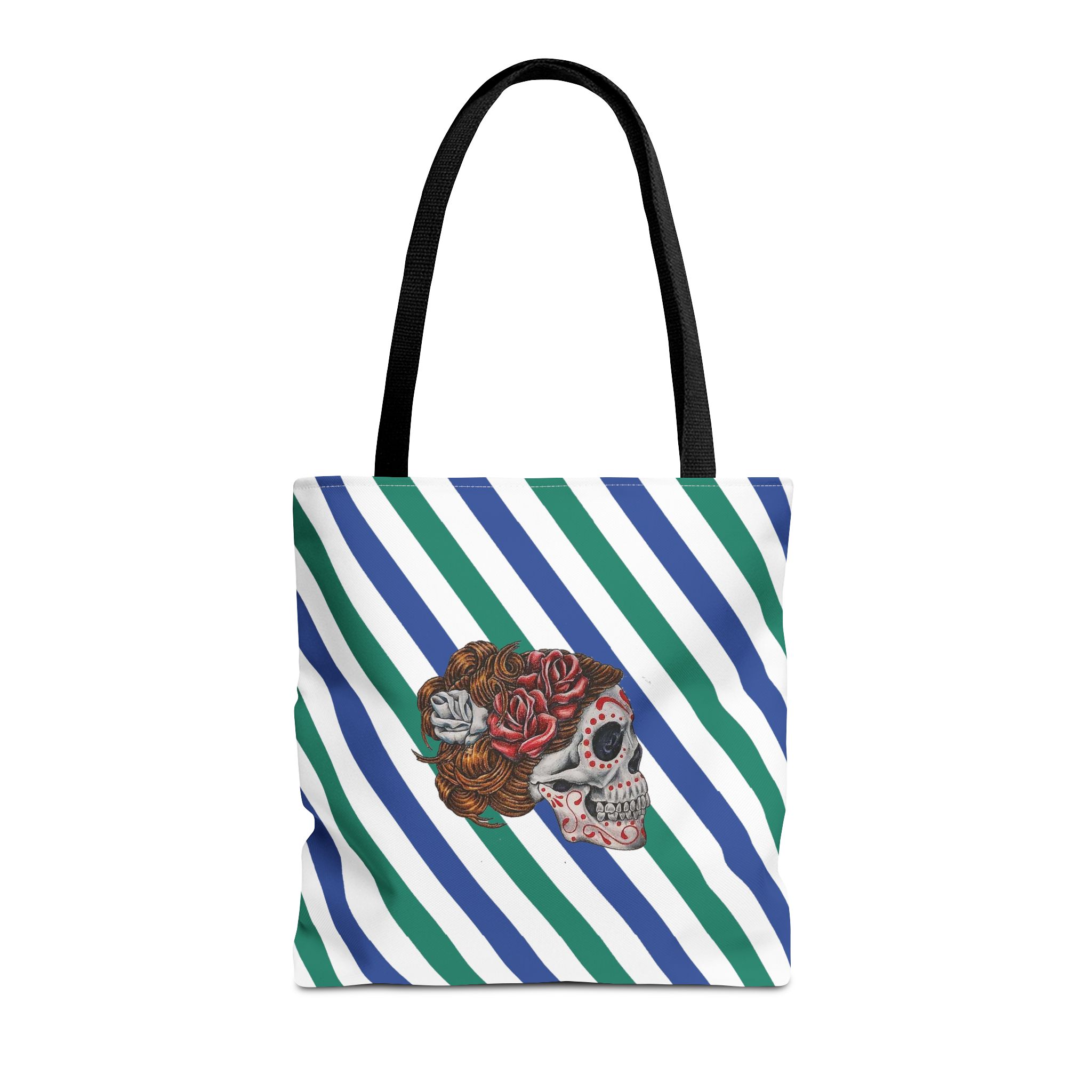 Canvas tote bag Surrealism Dia de los muertos shoulder bag unique Drawing by Celebrated Artist – Image 3