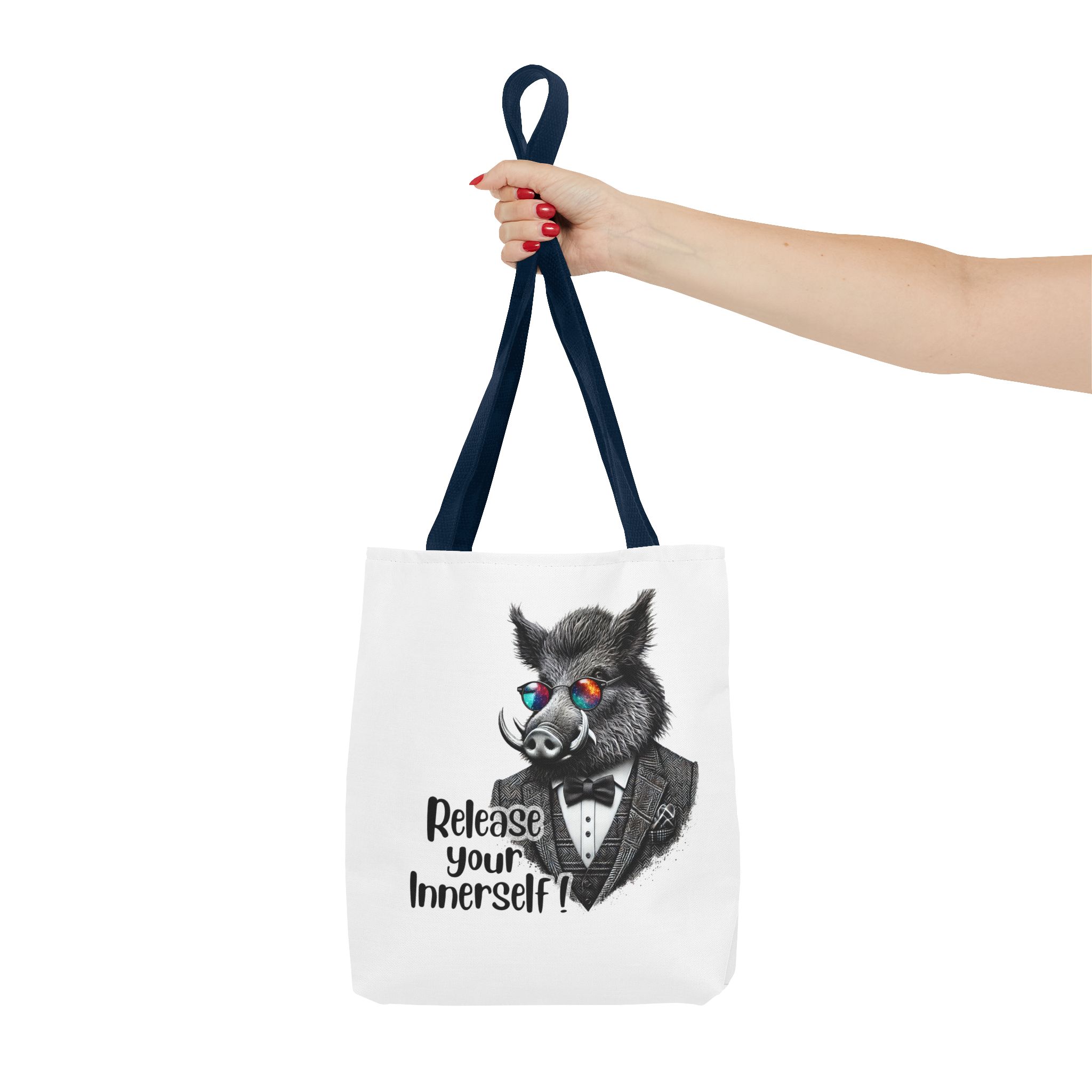 Canvas tote bag Motivational shoulder bag boar cute tote bag funny shoulder bag self confidence cool vintage bag – Image 26