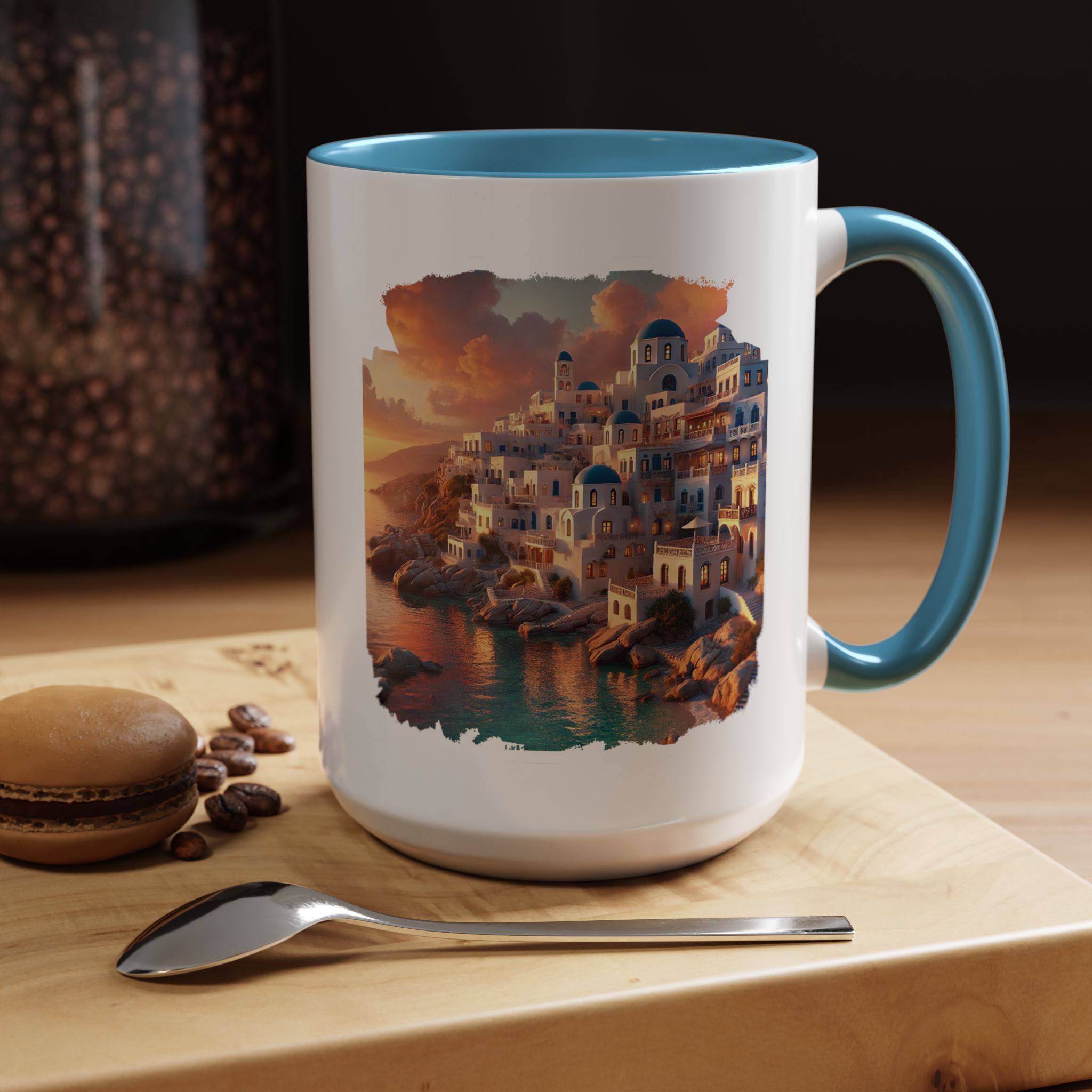 Office mug landscape Santorini caldera office mug nature print greece boho gift coffee cup tea accessory unique - Image 43