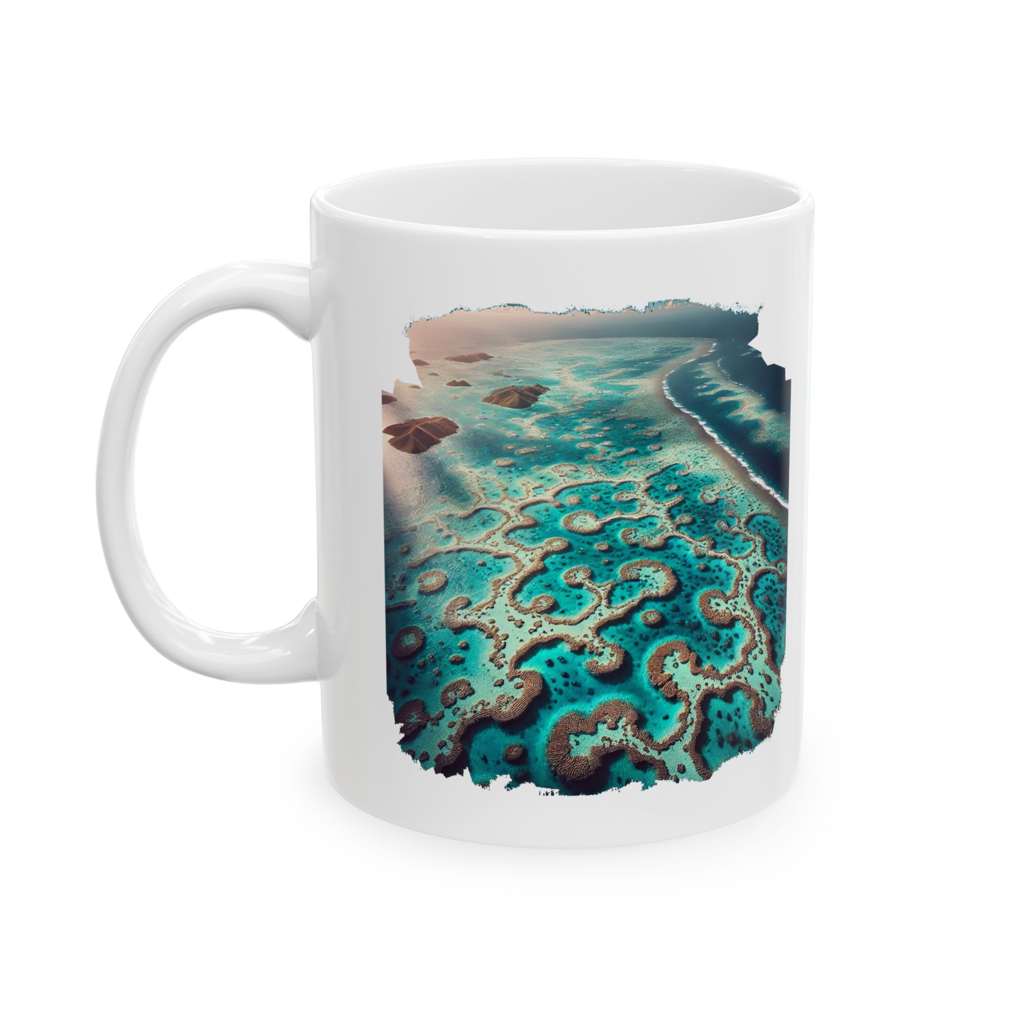 Cool mug Landscape Great Barrier reef office mug nature australia gift coffee cup tea accessory – Image 2